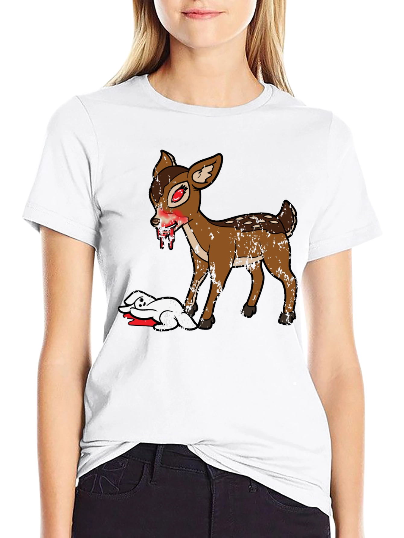 Zombie Deer Graphic T-Shirt