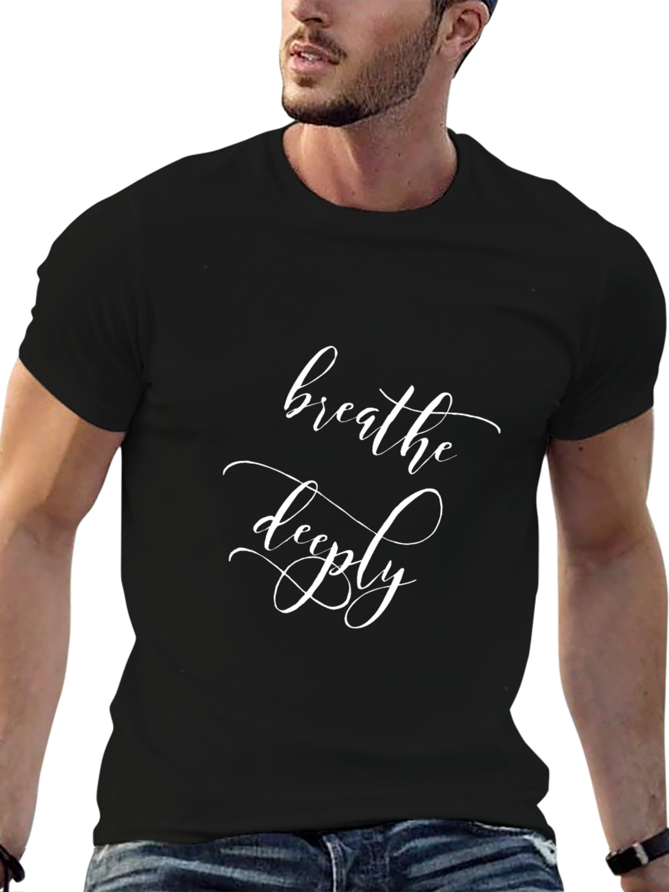 Breathe Deeply Graphic T-Shirt - Relax & Unwind