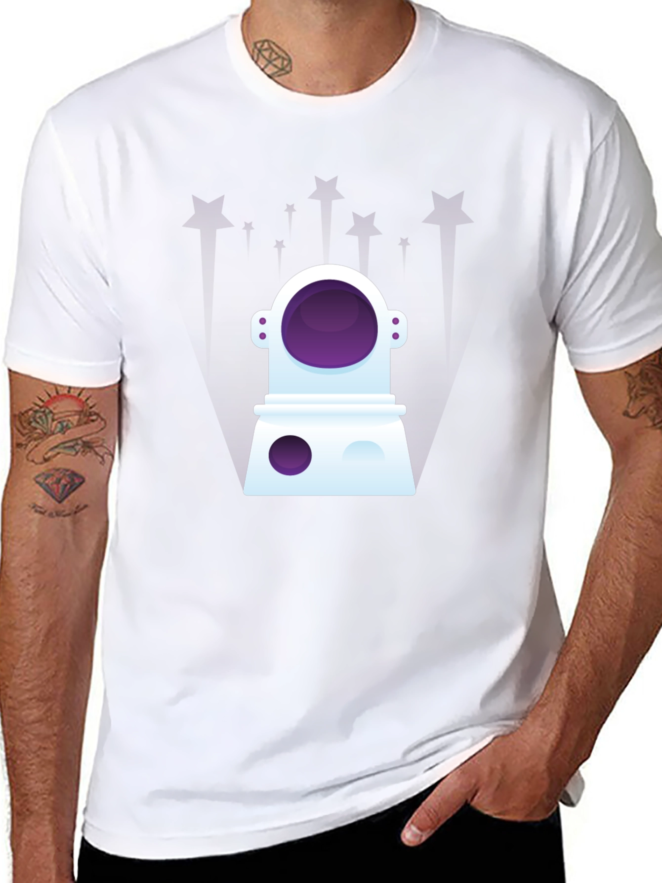 Astronaut Graphic Tee - Space Lover T-Shirt