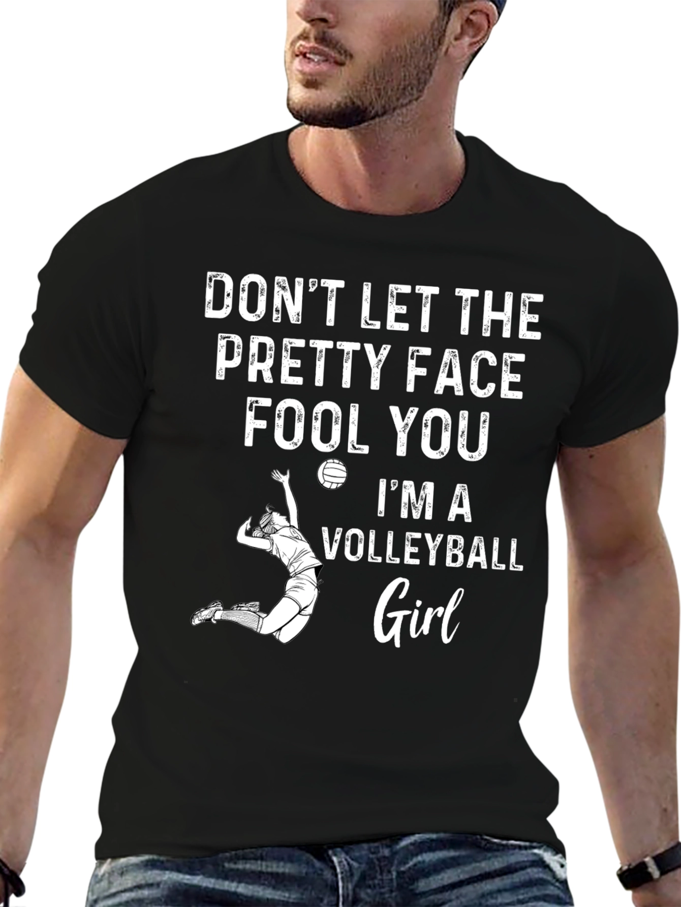 Volleyball Girl Graphic T-Shirt - Sporty & Stylish