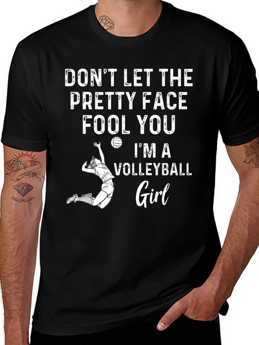Volleyball Girl Graphic T-Shirt - Sporty & Stylish