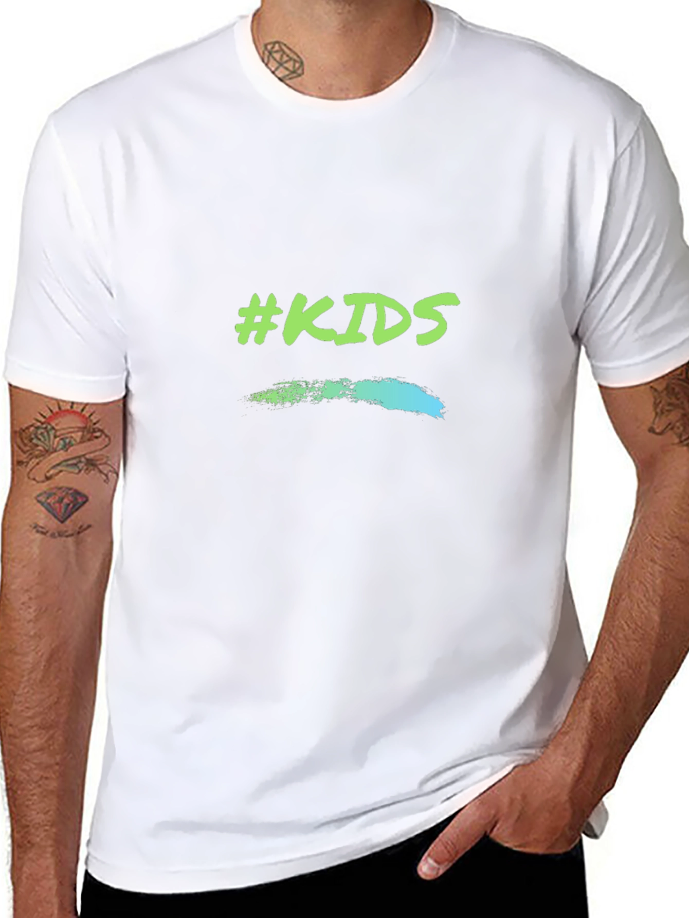 #KIDS Graphic Print Black T-Shirt - Modern Style