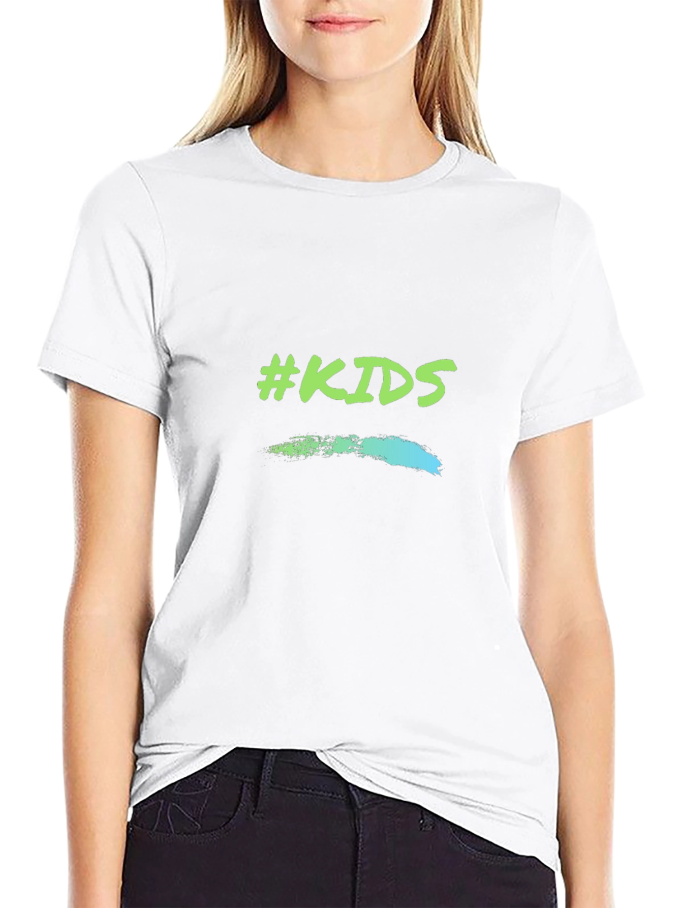 #KIDS Graphic Print Black T-Shirt - Modern Style