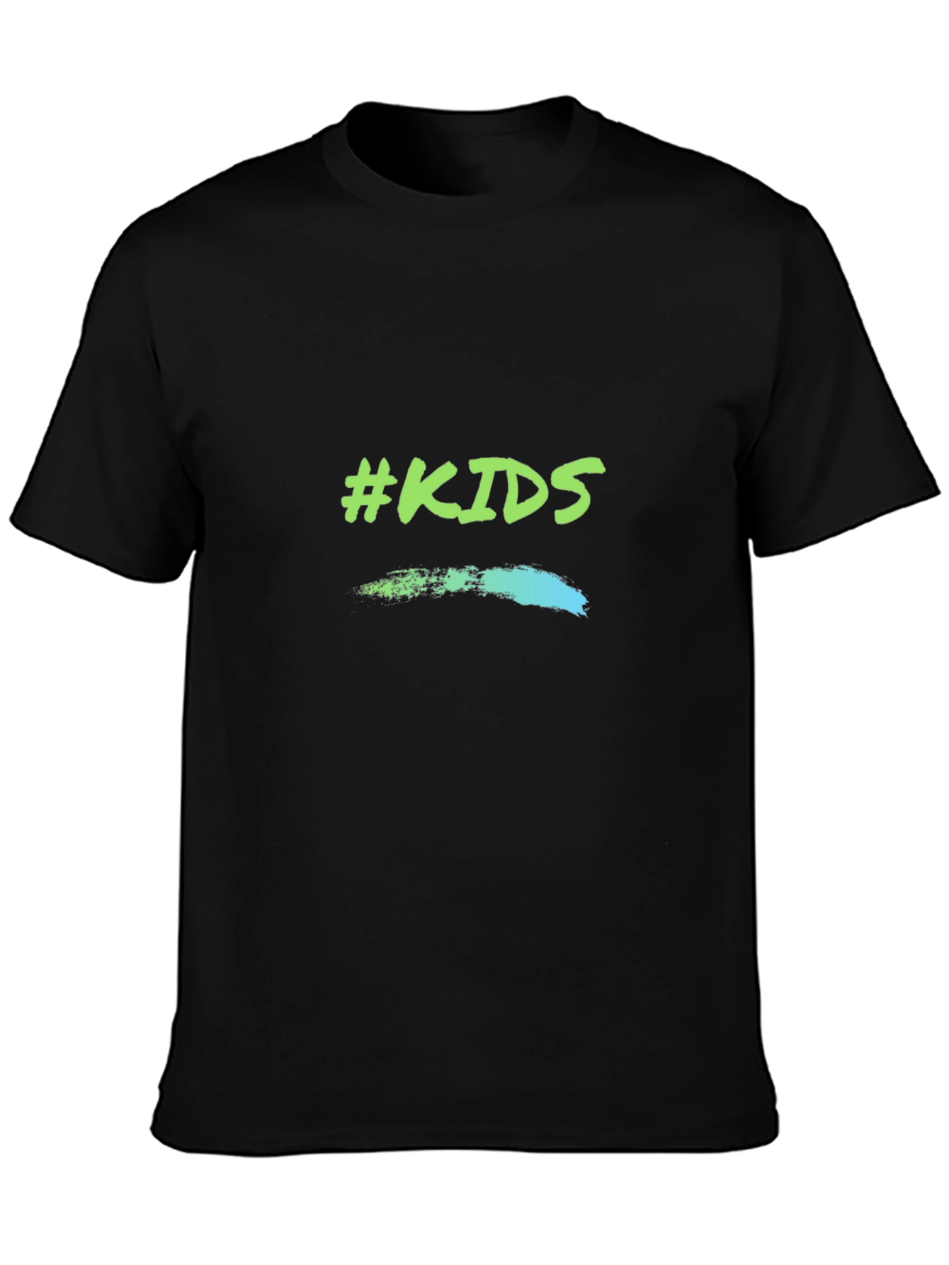 #KIDS Graphic Print Black T-Shirt - Modern Style