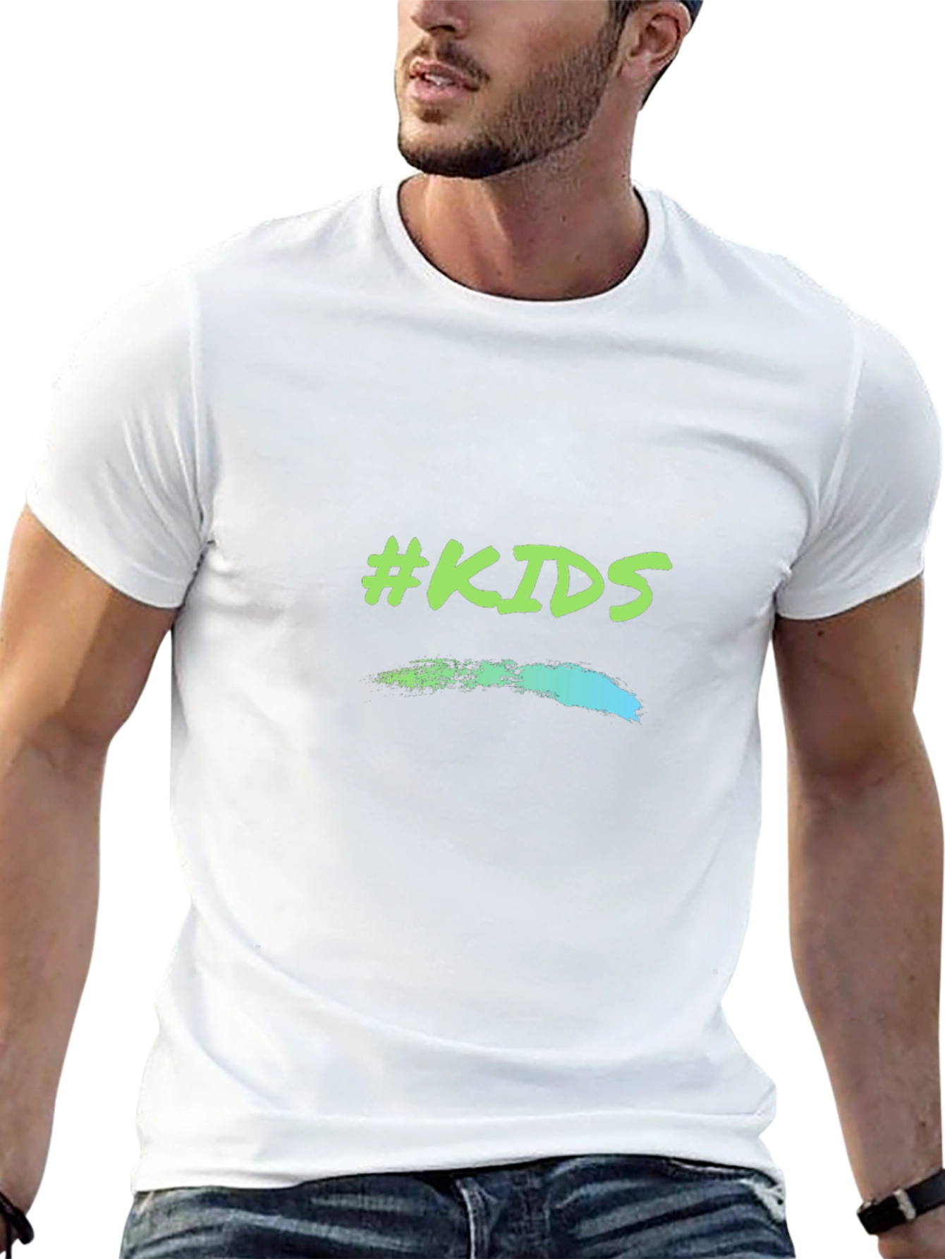 #KIDS Graphic Print Black T-Shirt - Modern Style