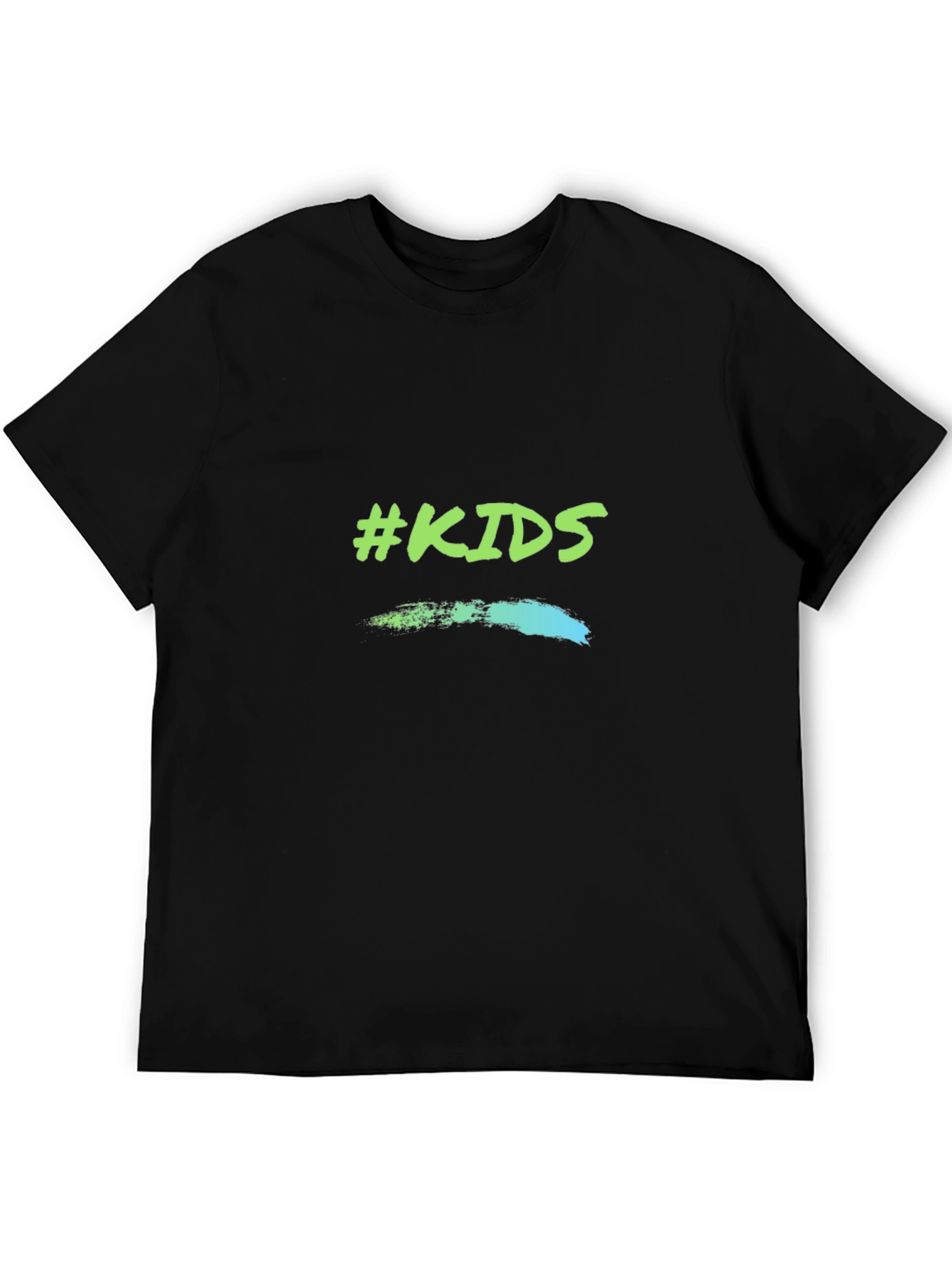 #KIDS Graphic Print Black T-Shirt - Modern Style