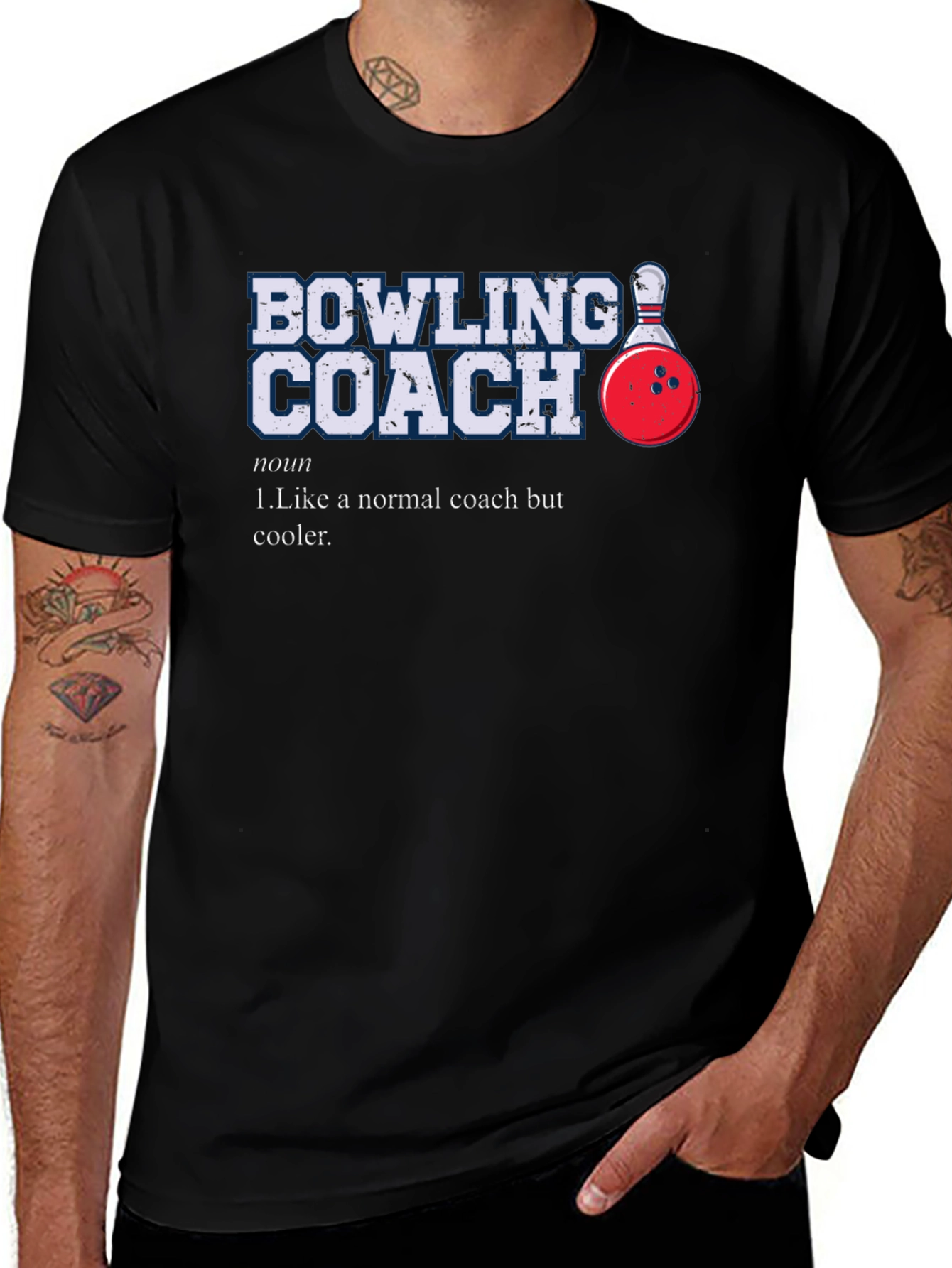 Bowling Coach Graphic T-Shirt - Novelty Design