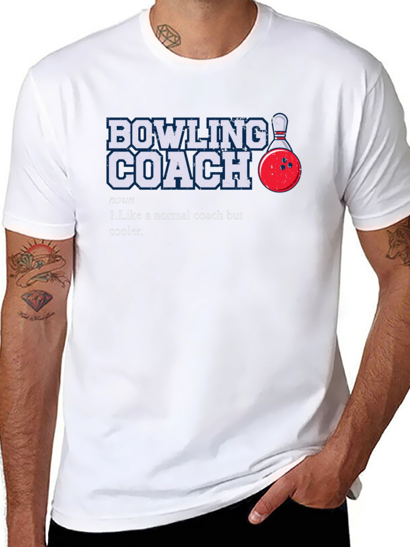 Bowling Coach Graphic T-Shirt - Novelty Design