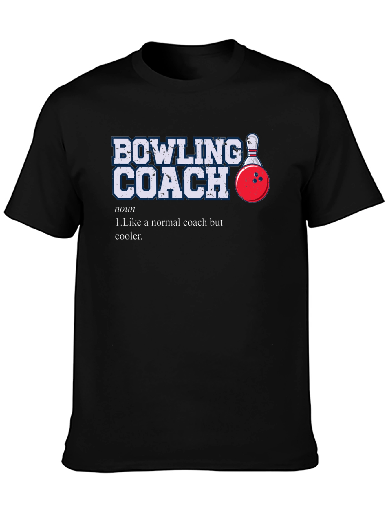 Bowling Coach Graphic T-Shirt - Novelty Design