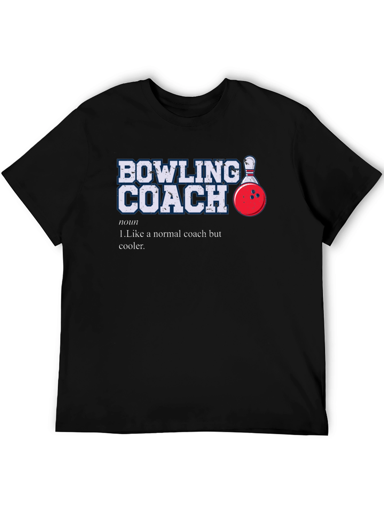Bowling Coach Graphic T-Shirt - Novelty Design