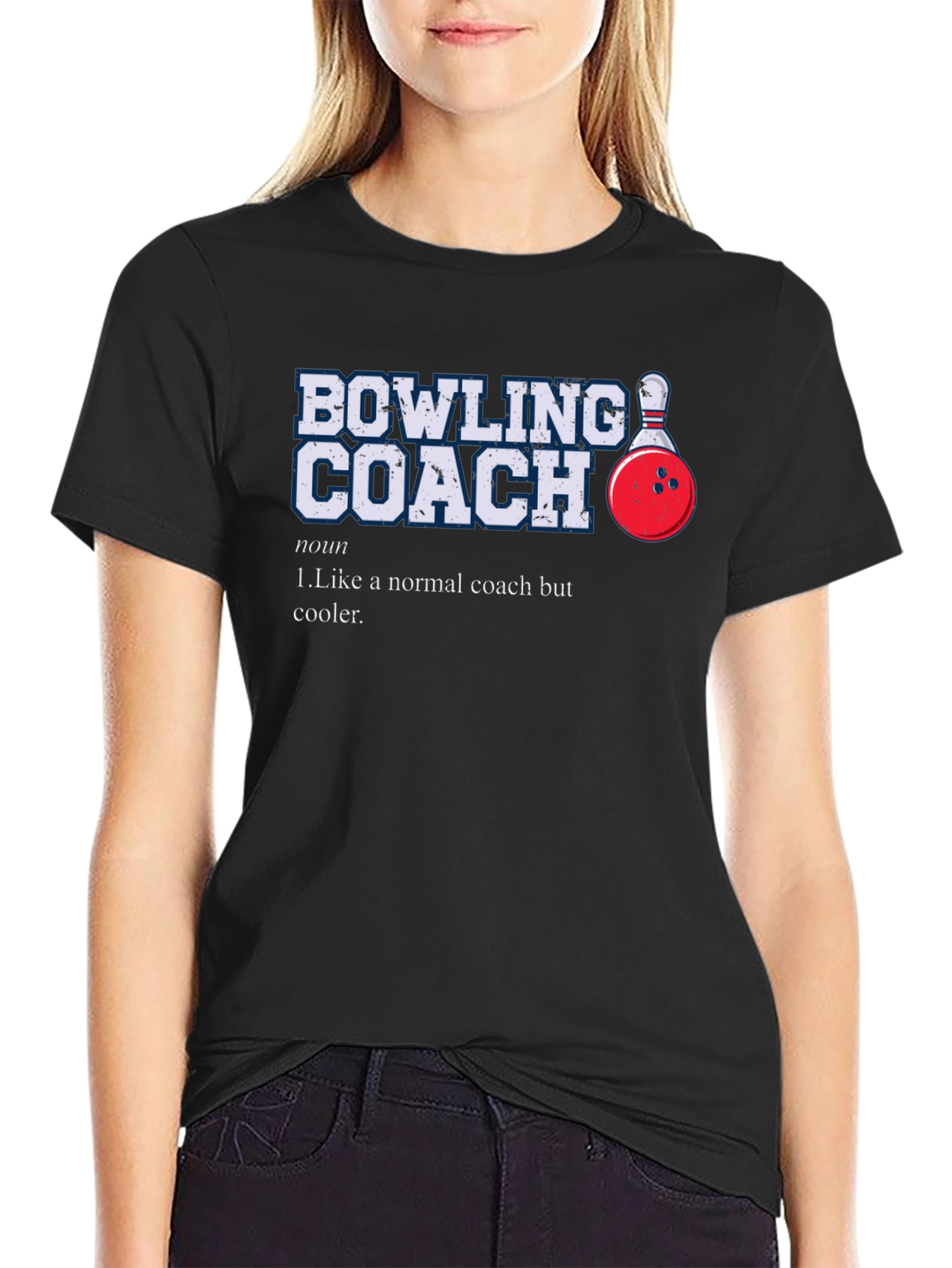 Bowling Coach Graphic T-Shirt - Novelty Design