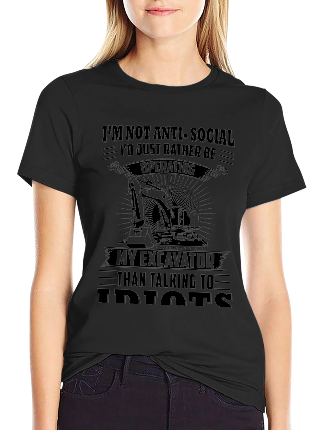 Anti-Social Excavator Operator Graphic Tee