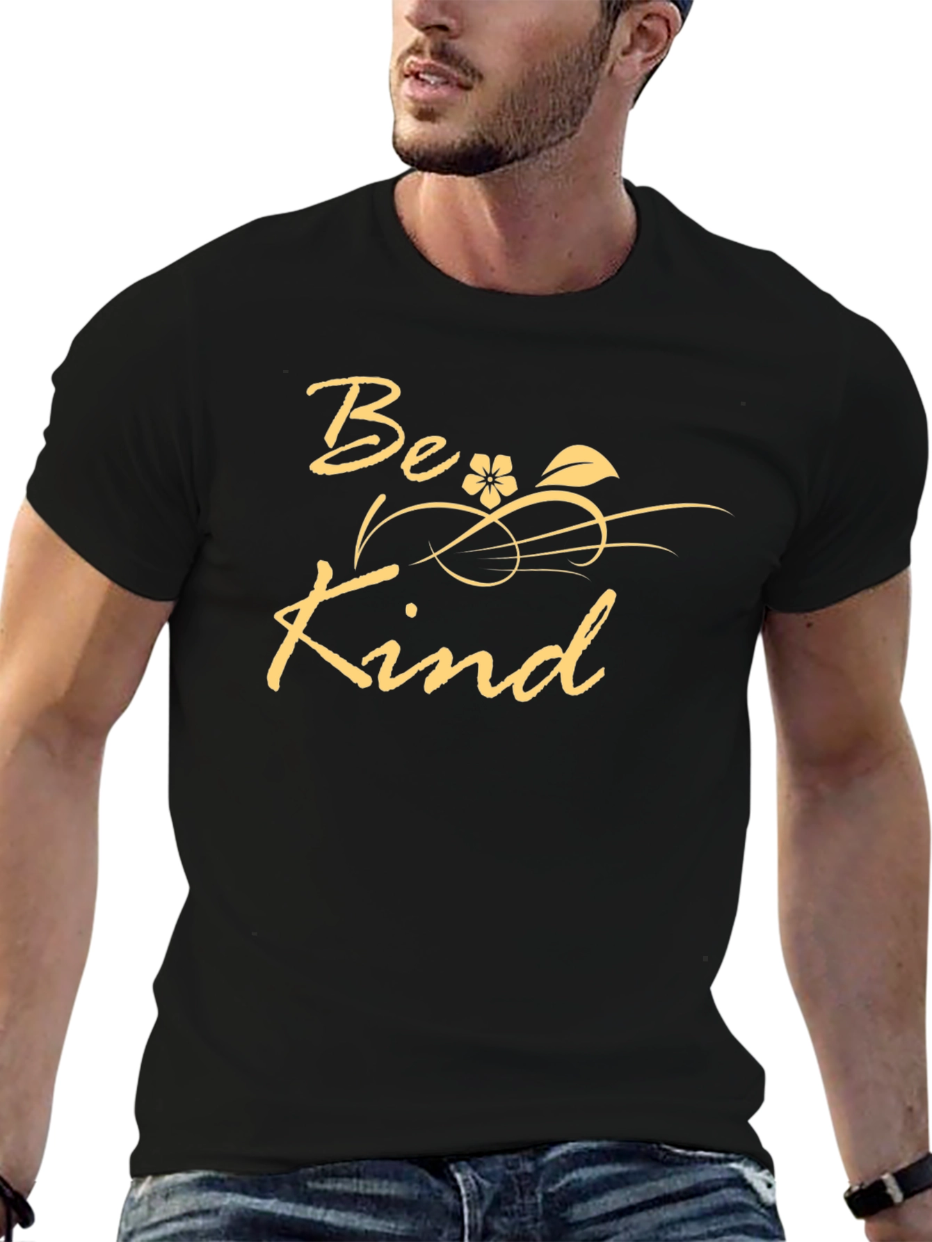 Be Kind Graphic Tee - Soft Black T-Shirt