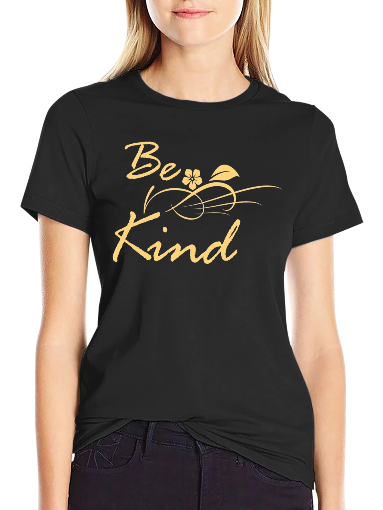 Be Kind Graphic Tee - Soft Black T-Shirt