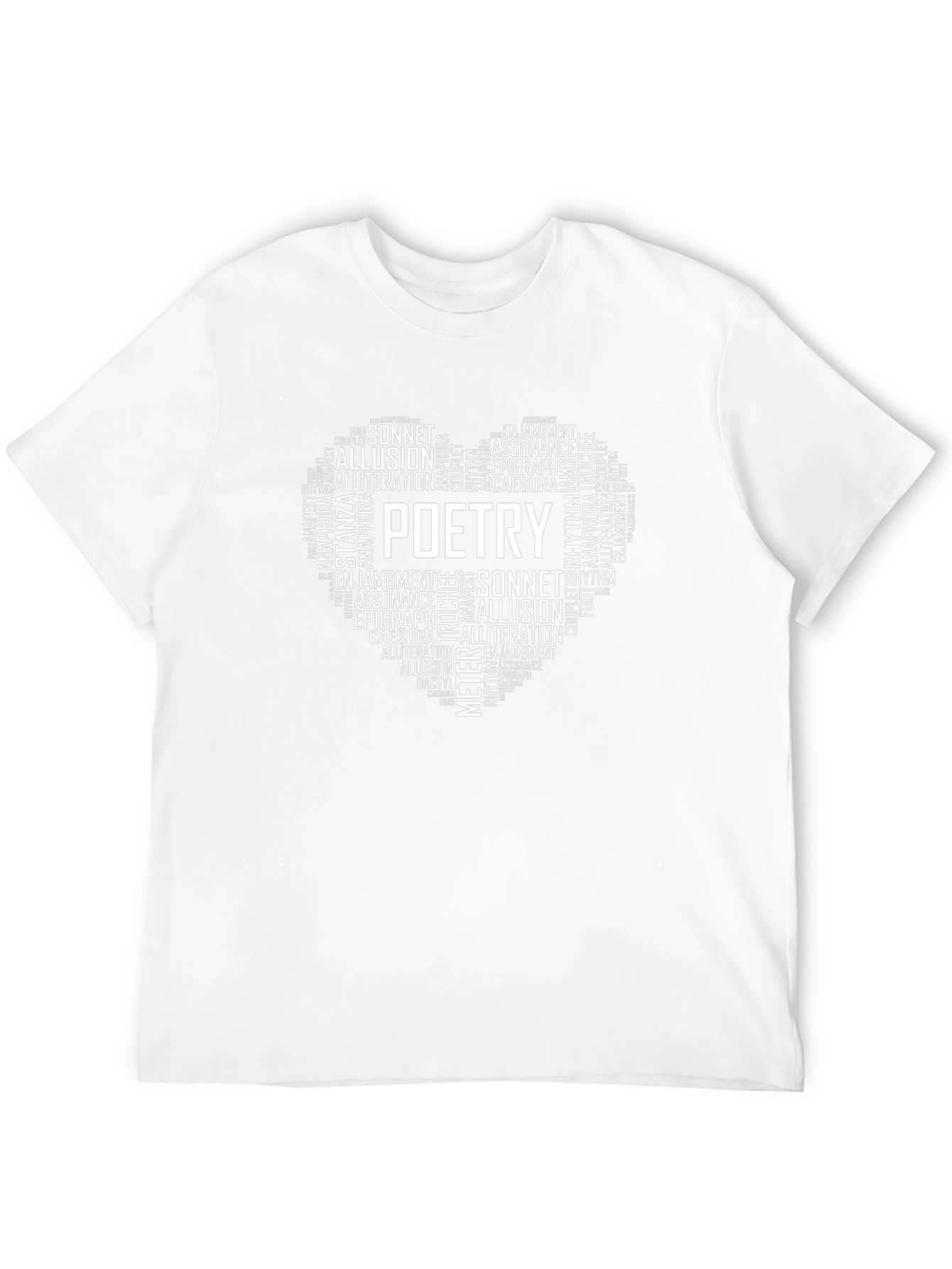 Poetry Heart Word Art T-Shirt