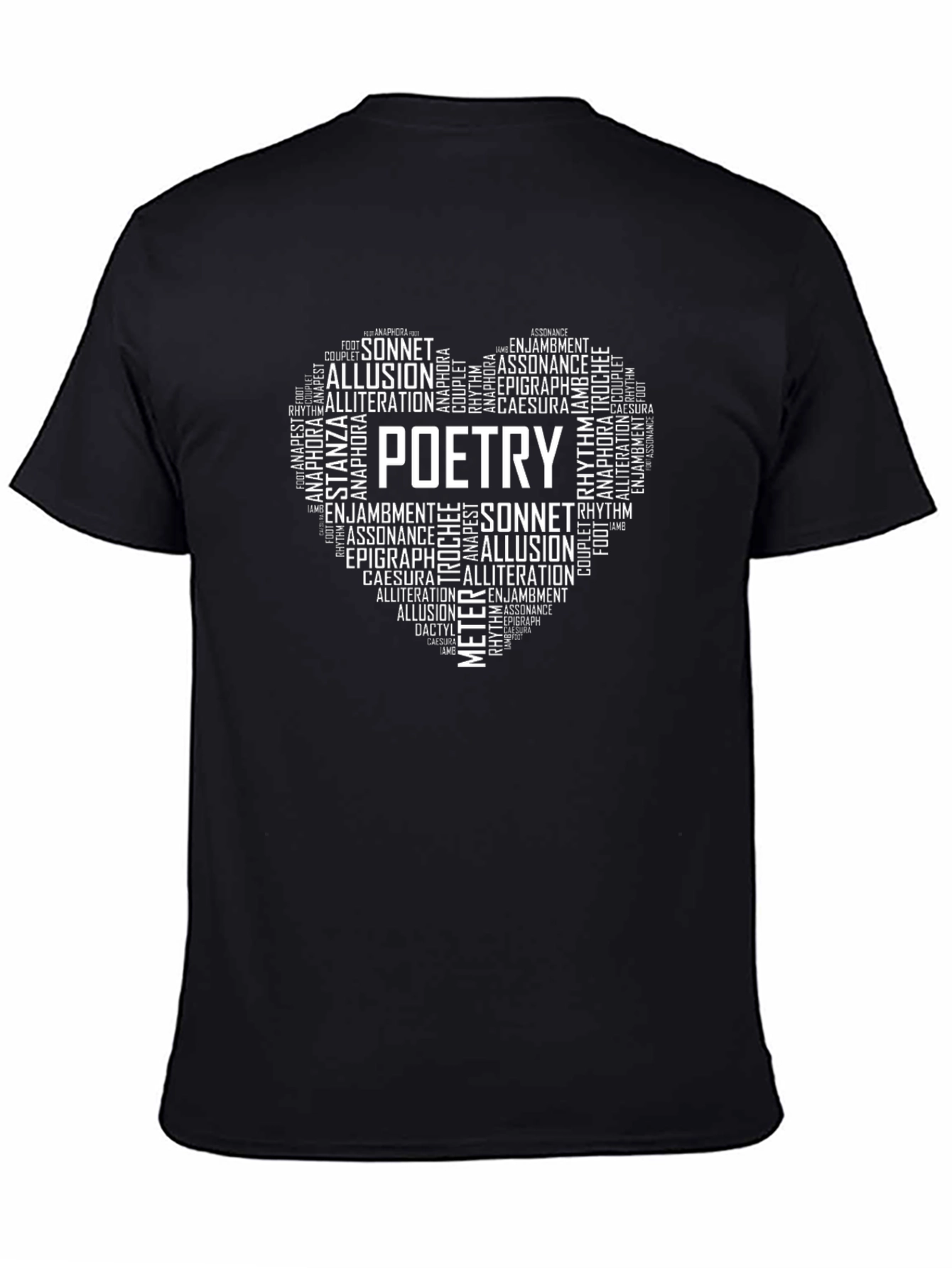 Poetry Heart Word Art T-Shirt