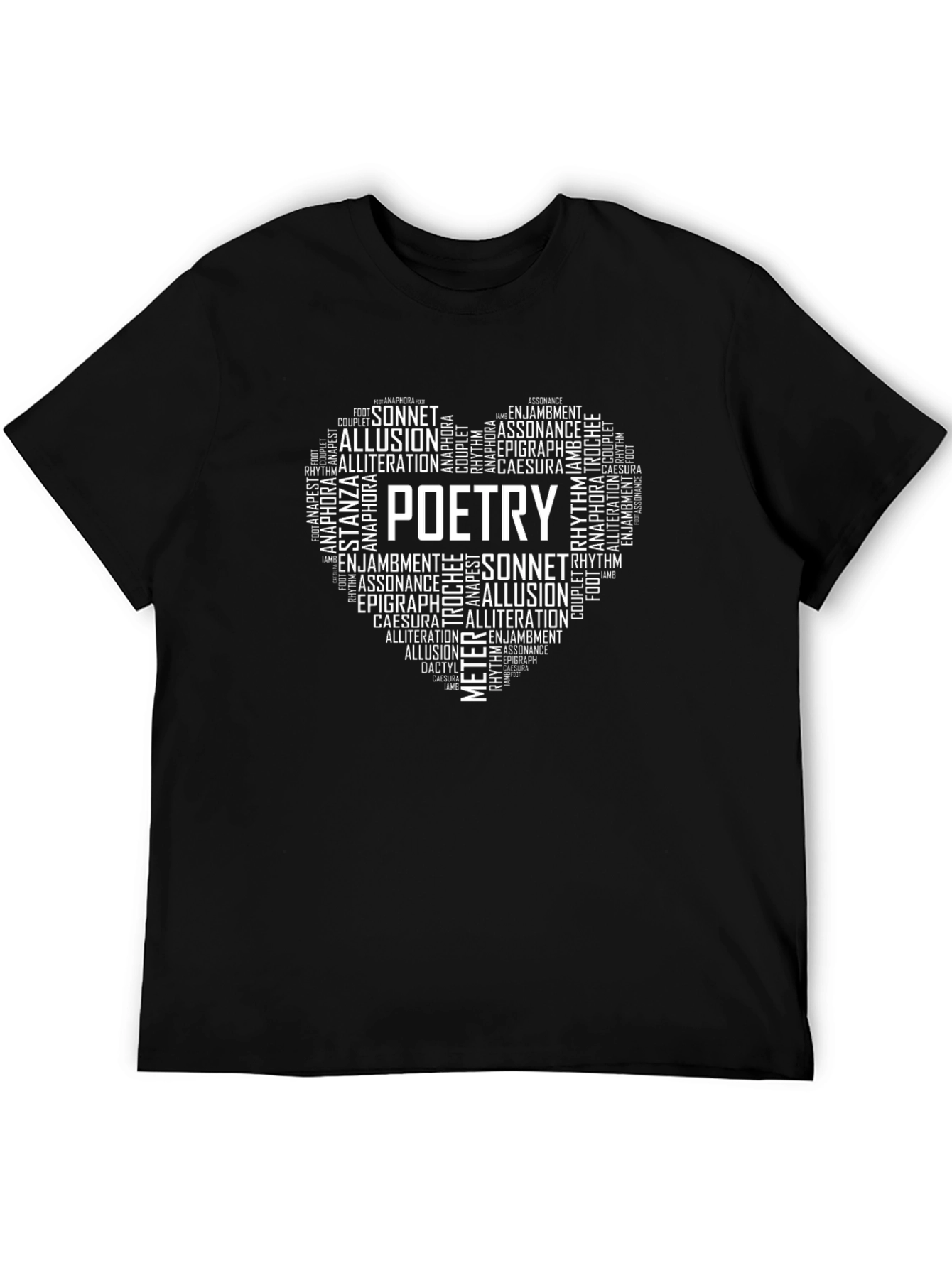 Poetry Heart Word Art T-Shirt