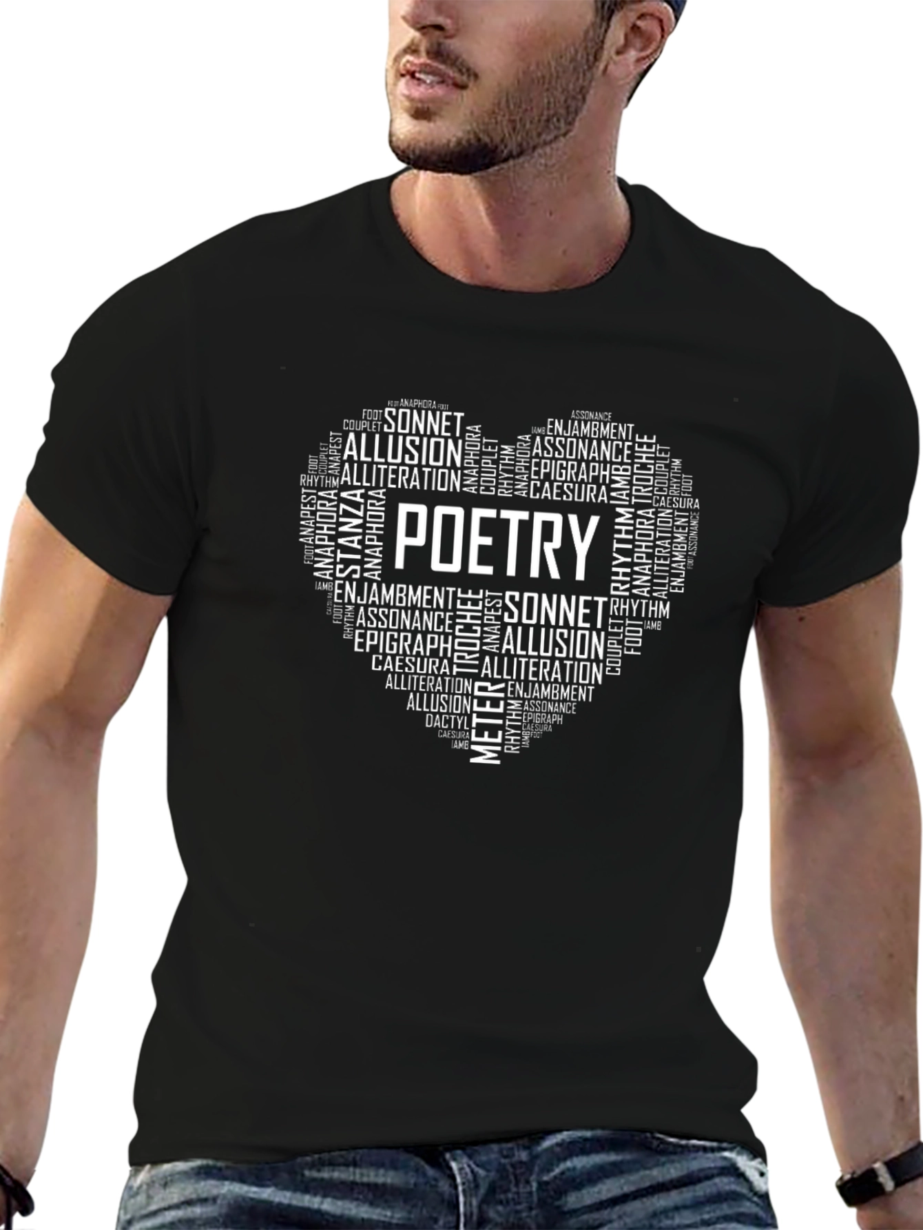 Poetry Heart Word Art T-Shirt