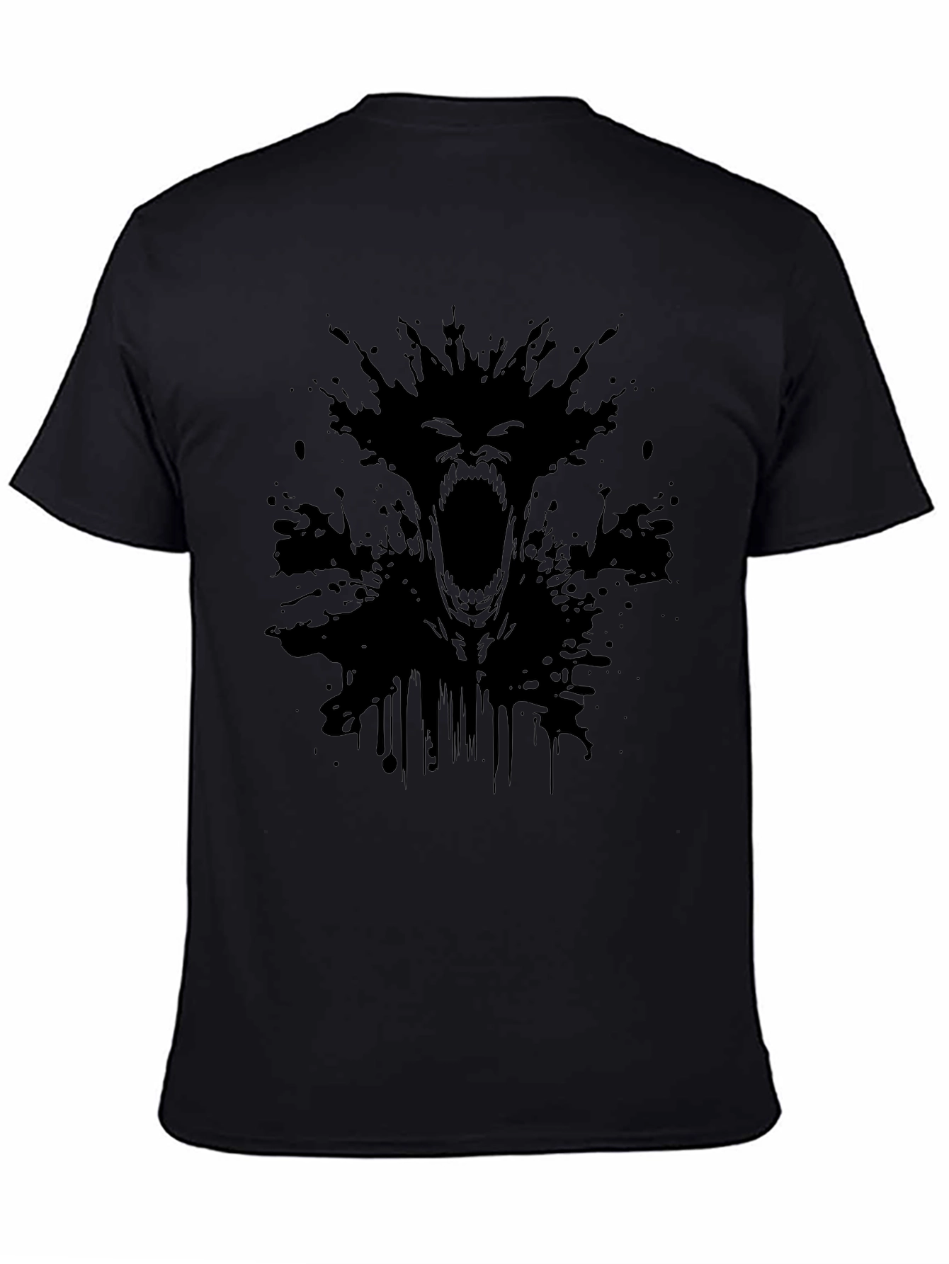 Screaming Horror Graphic Black T-Shirt