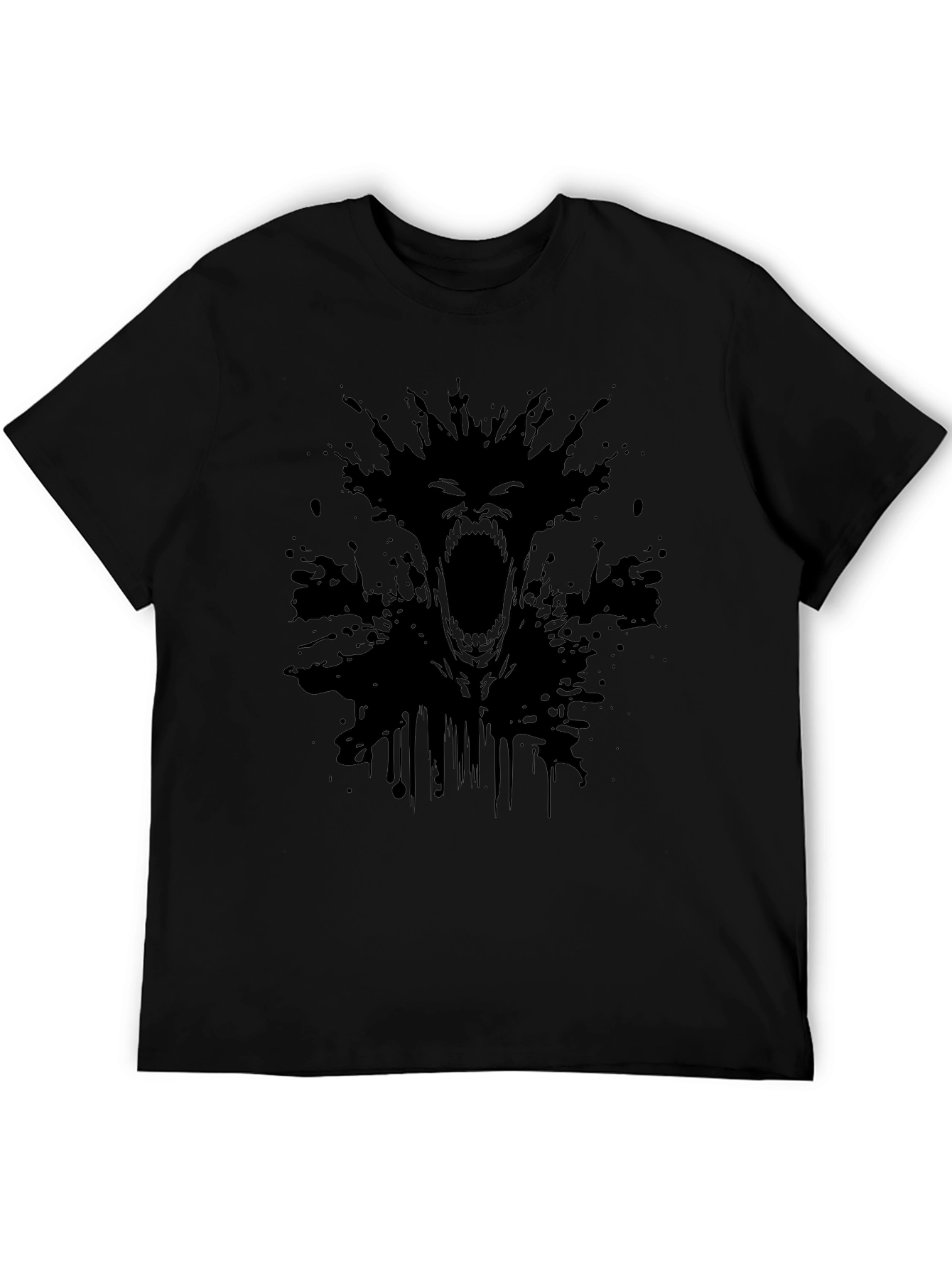 Screaming Horror Graphic Black T-Shirt