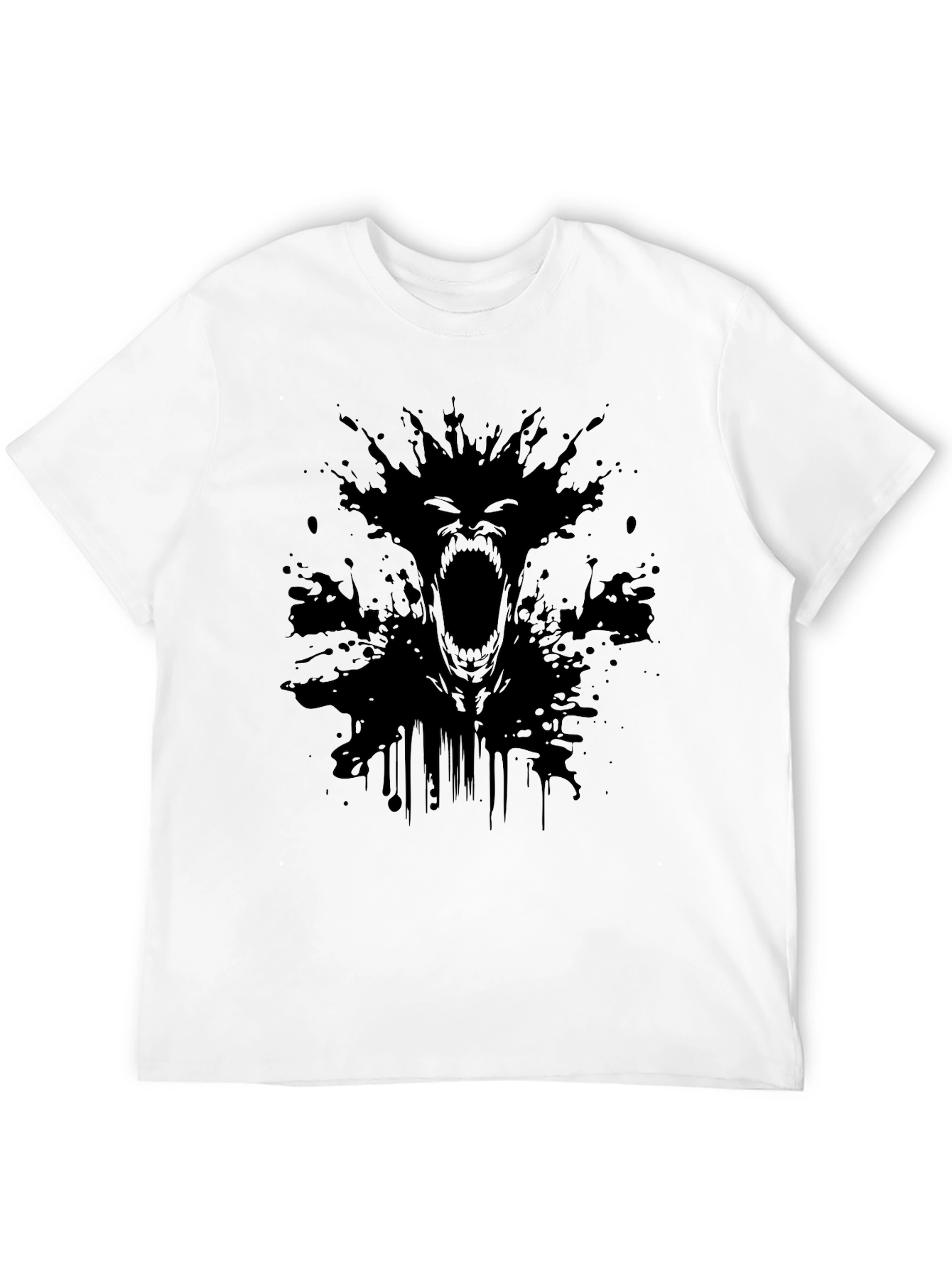 Screaming Horror Graphic Black T-Shirt