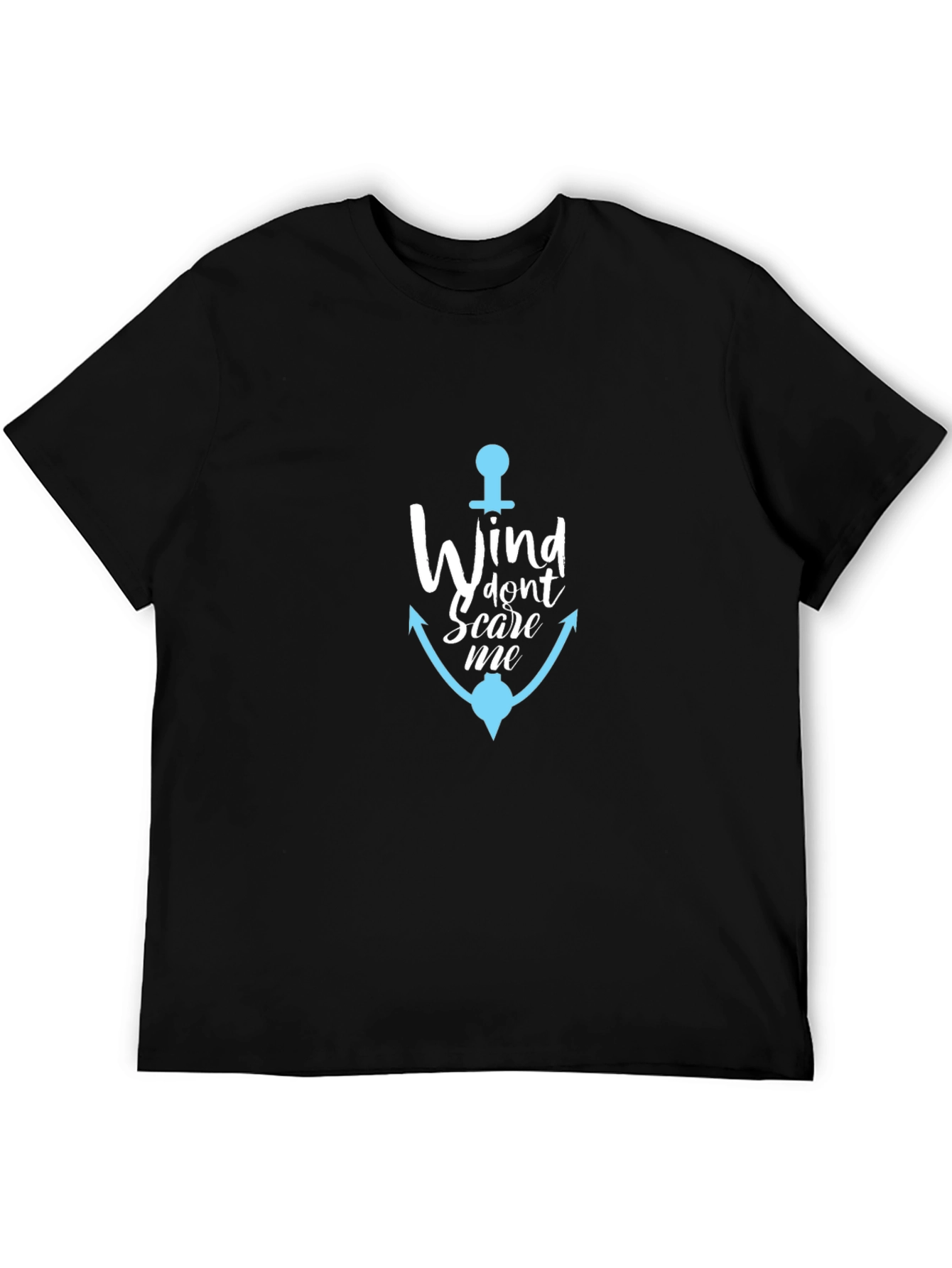 Wind Doesnt Scare Me Black T-Shirt