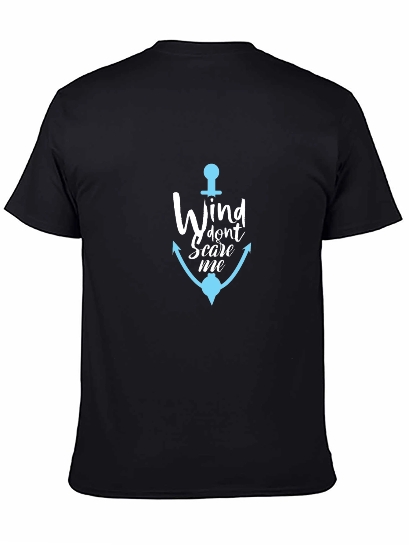 Wind Doesnt Scare Me Black T-Shirt