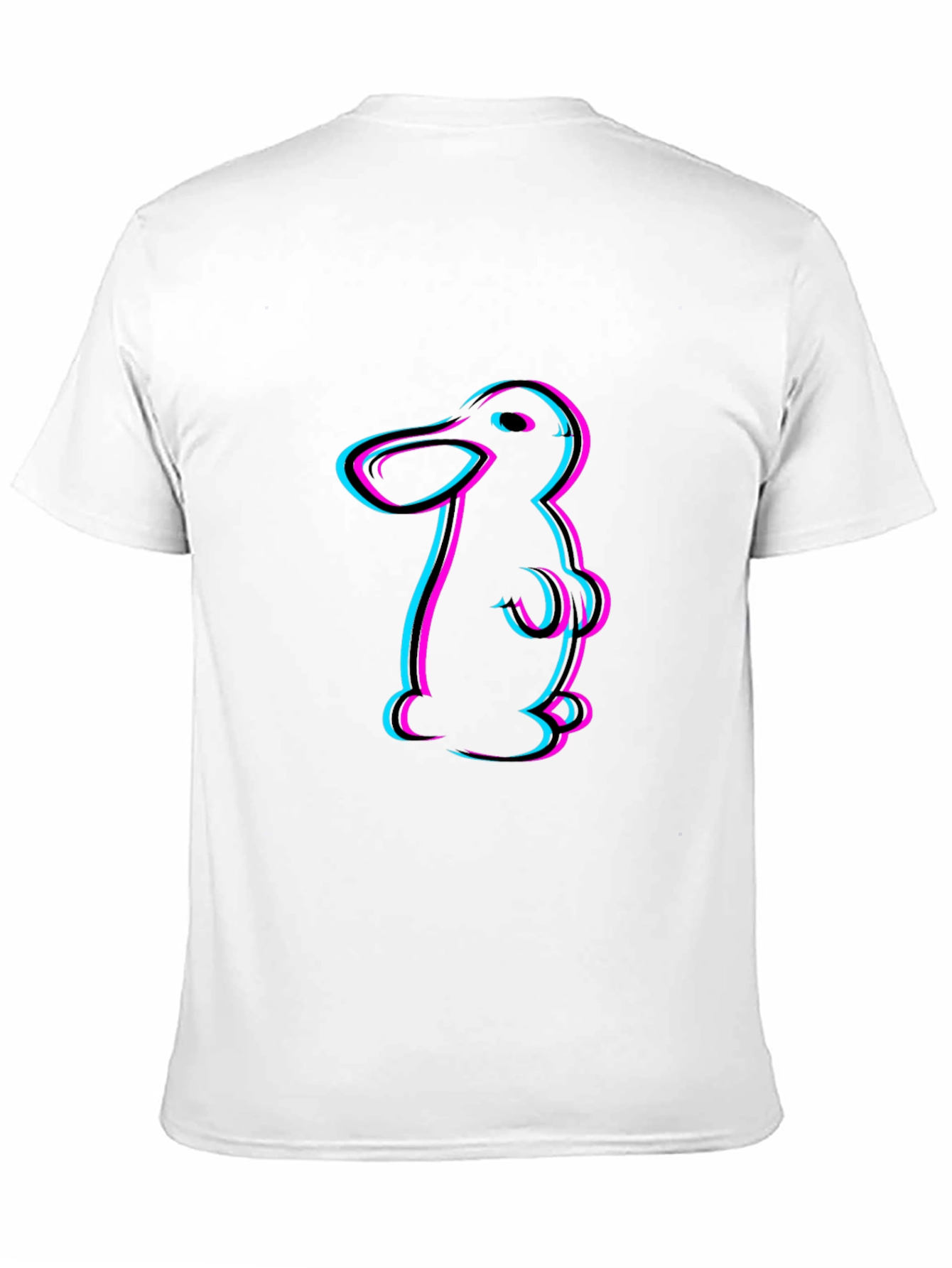 Cool Cartoon Duck Graphic Tee - Black