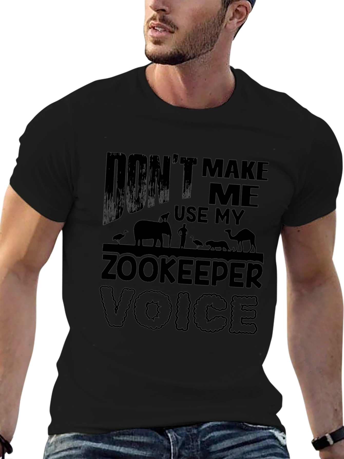 Zookeeper Voice T-Shirt - Black Graphic Tee