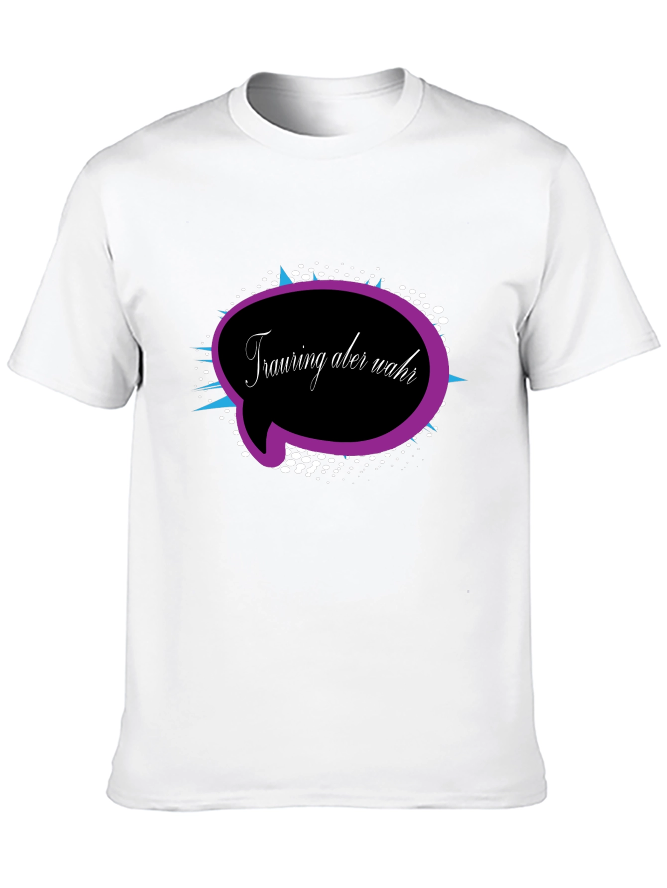 Trauring Aber Wahr Graphic Tee - Black Cotton Blend