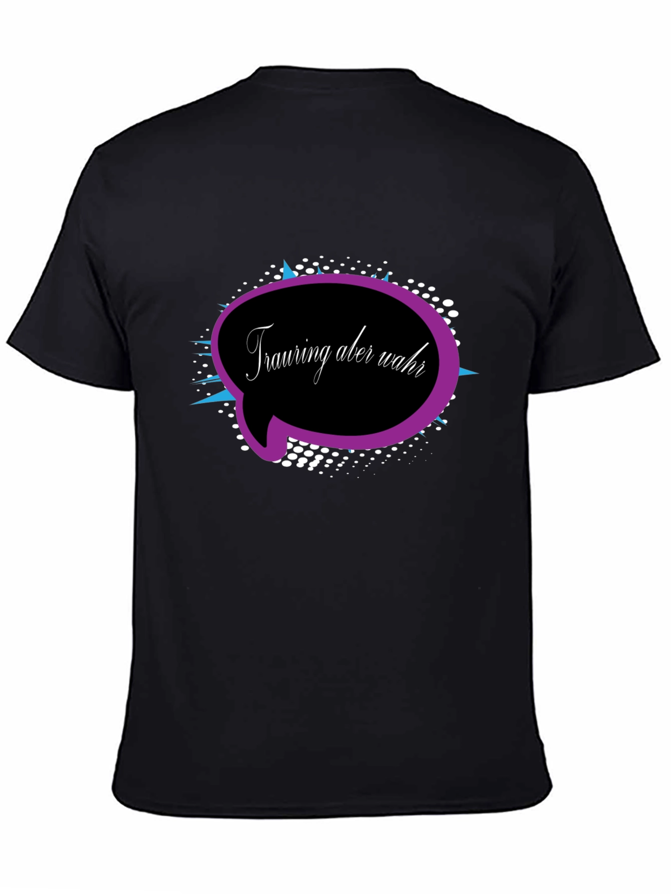 Trauring Aber Wahr Graphic Tee - Black Cotton Blend