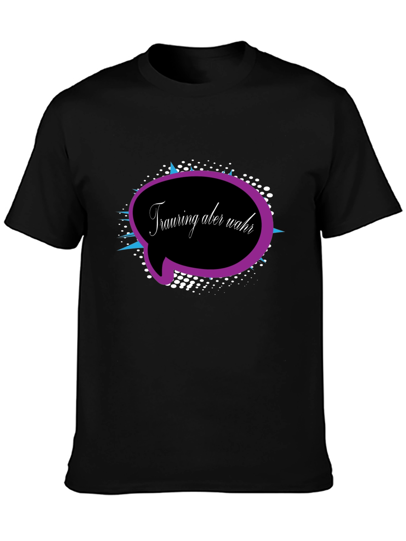 Trauring Aber Wahr Graphic Tee - Black Cotton Blend