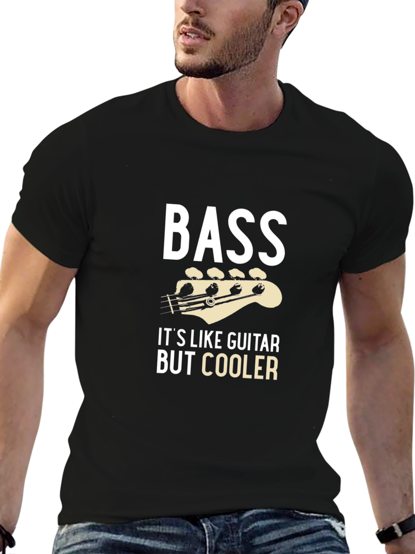 Bass Guitar T-Shirt - Its Like Guitar But Cooler