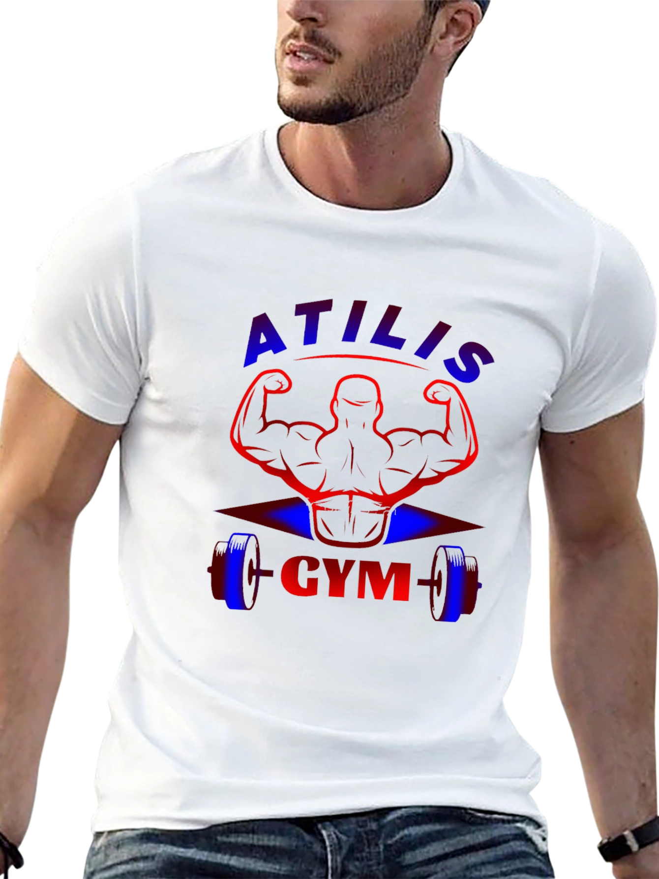 Atilis Gym Black T-Shirt Workout Fitness Tee