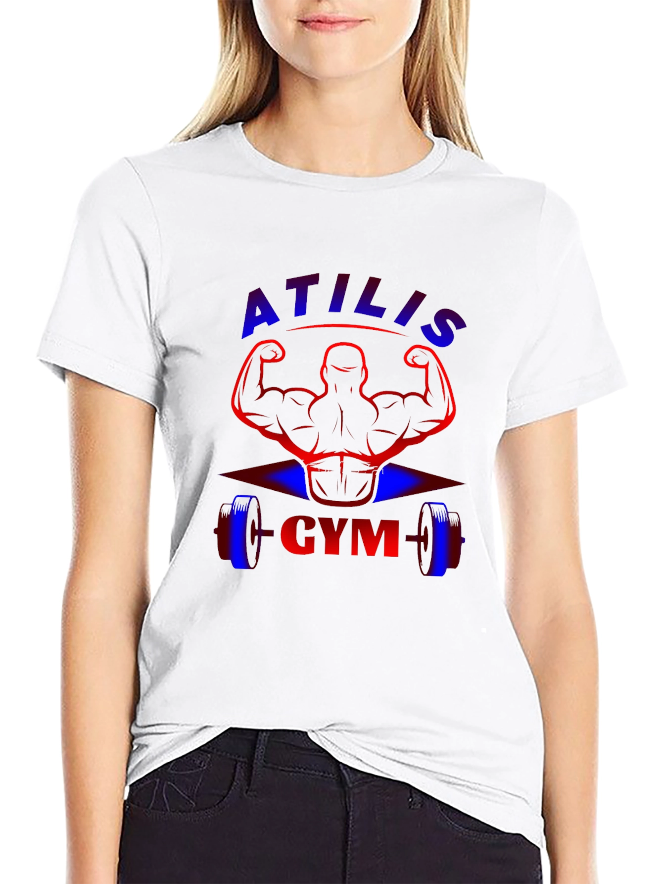 Atilis Gym Black T-Shirt Workout Fitness Tee