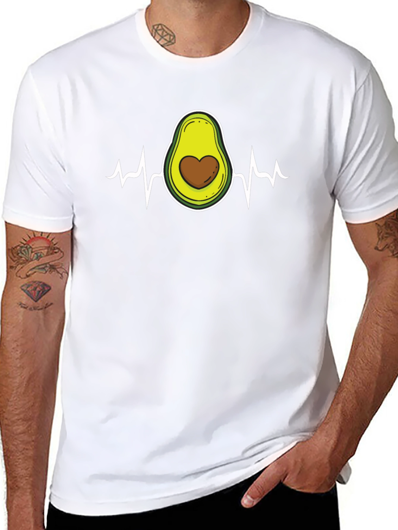 Avocado Heartbeat T-Shirt - Love for Avocados