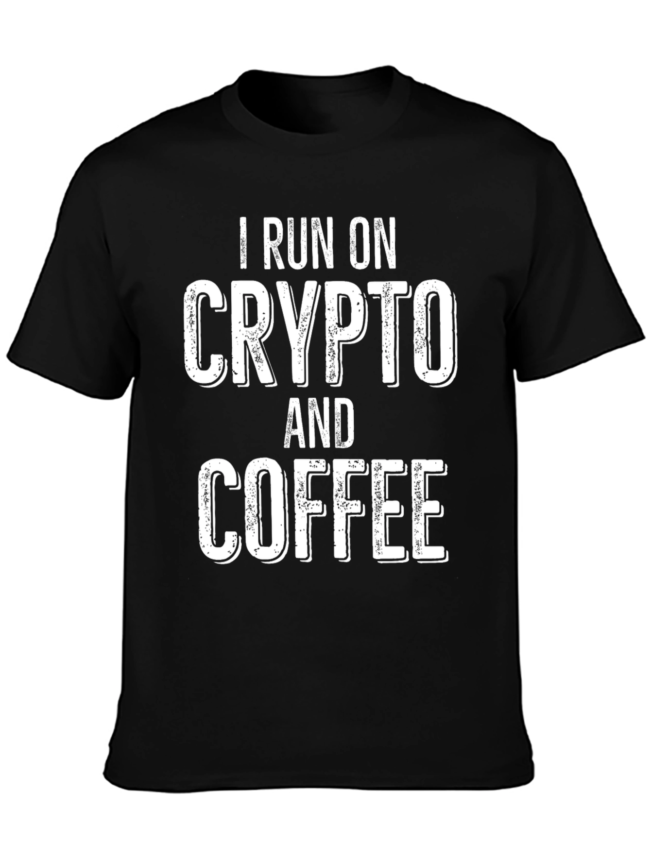 Crypto & Coffee T-Shirt - Black Relaxed Fit