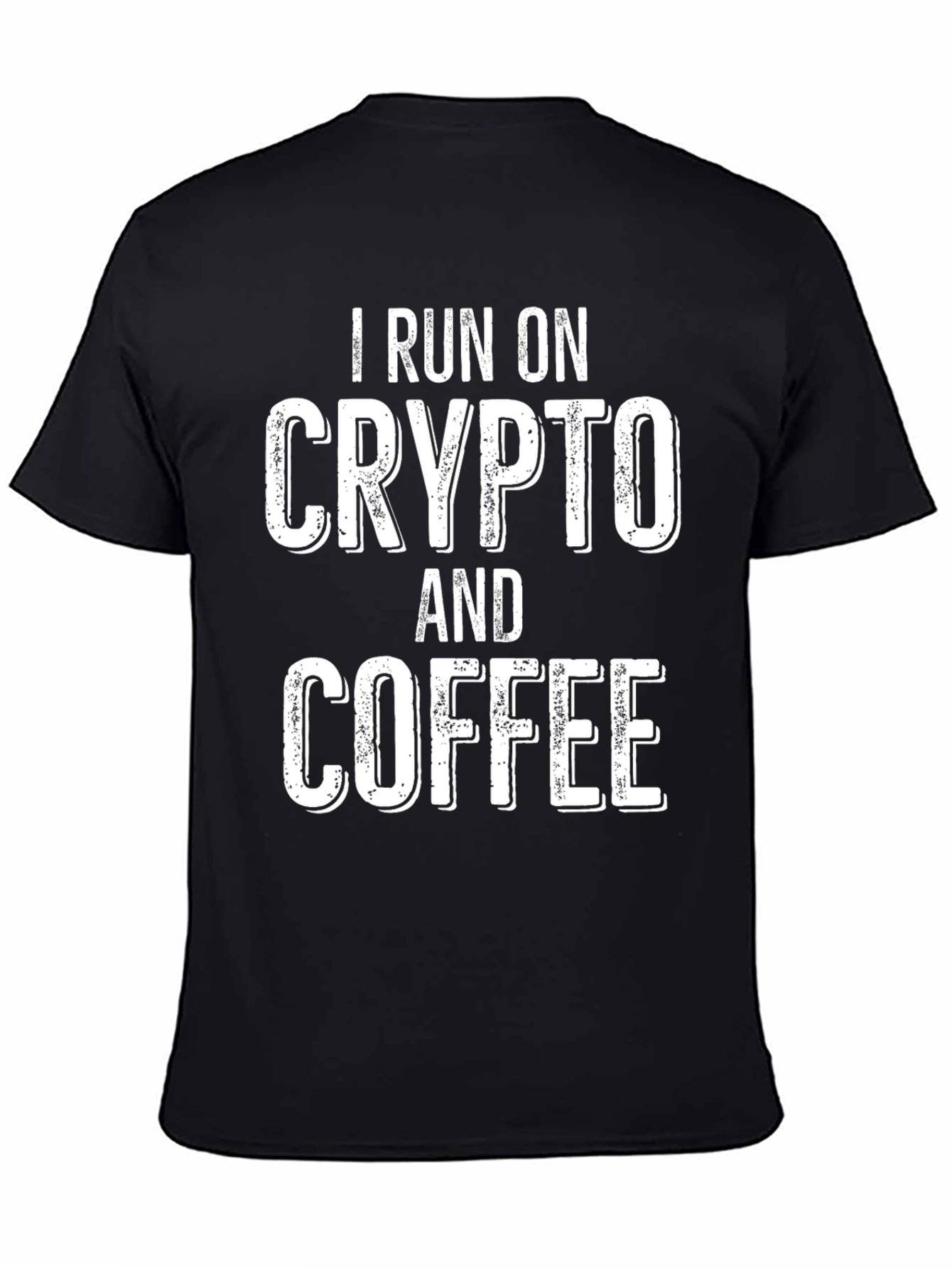 Crypto & Coffee T-Shirt - Black Relaxed Fit