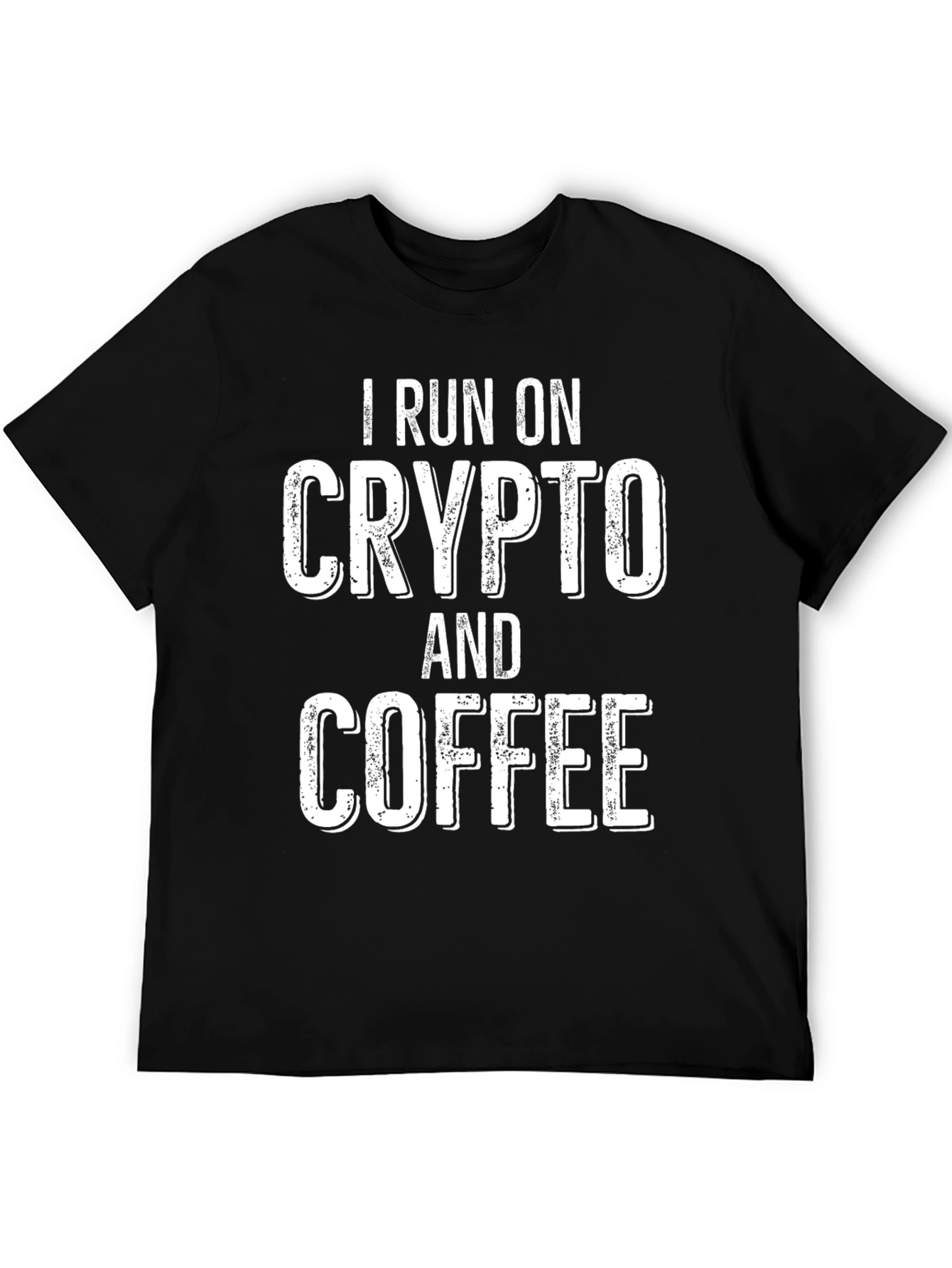 Crypto & Coffee T-Shirt - Black Relaxed Fit