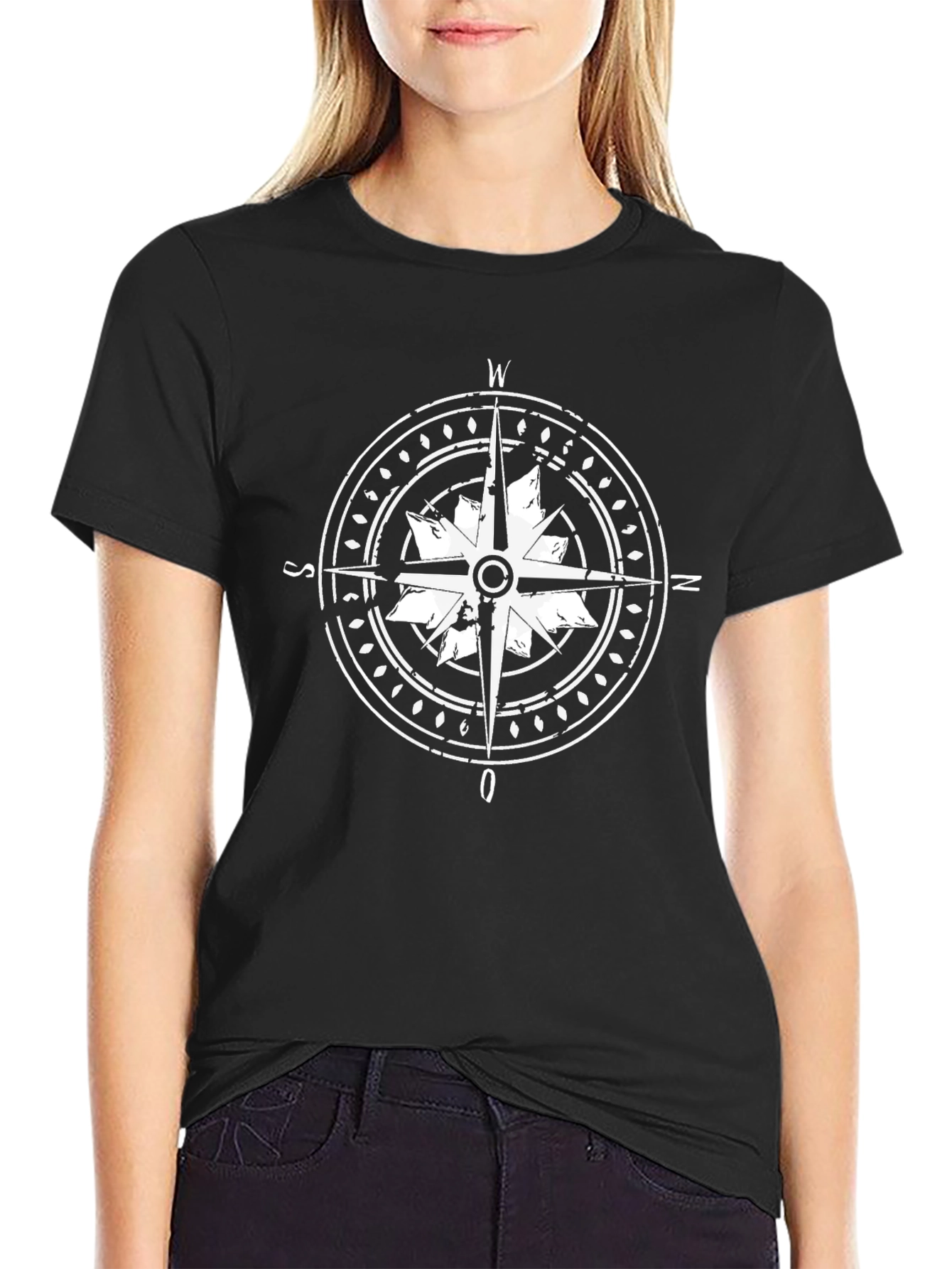 Compass Graphic Black T-Shirt