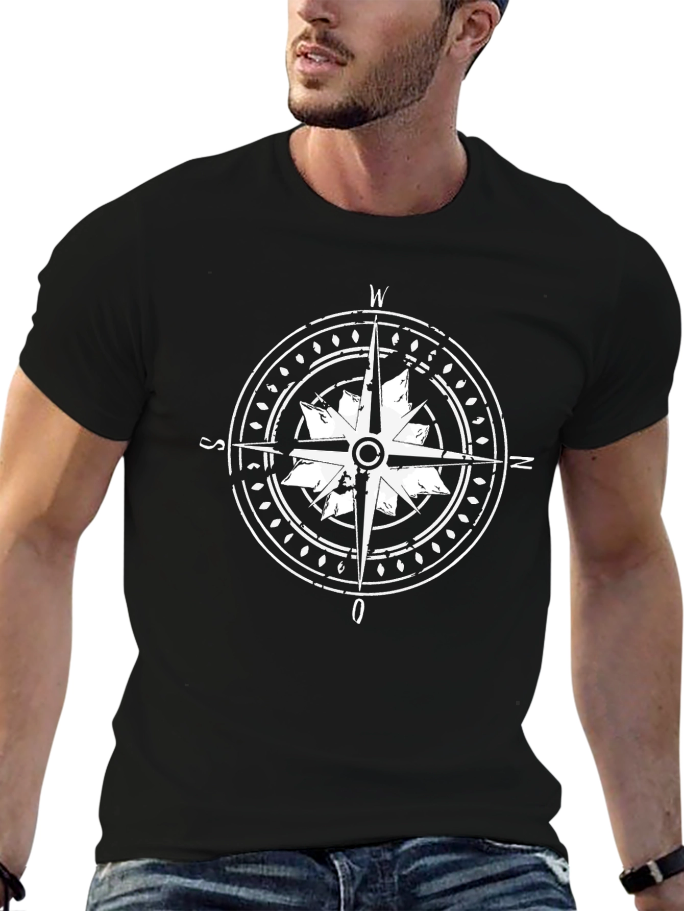 Compass Graphic Black T-Shirt