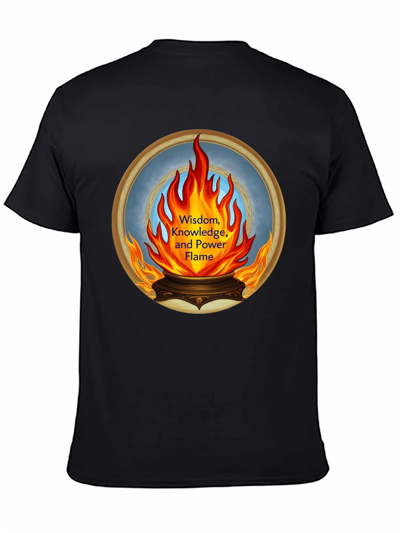 Wisdom Knowledge and Power Flame Graphic Tee