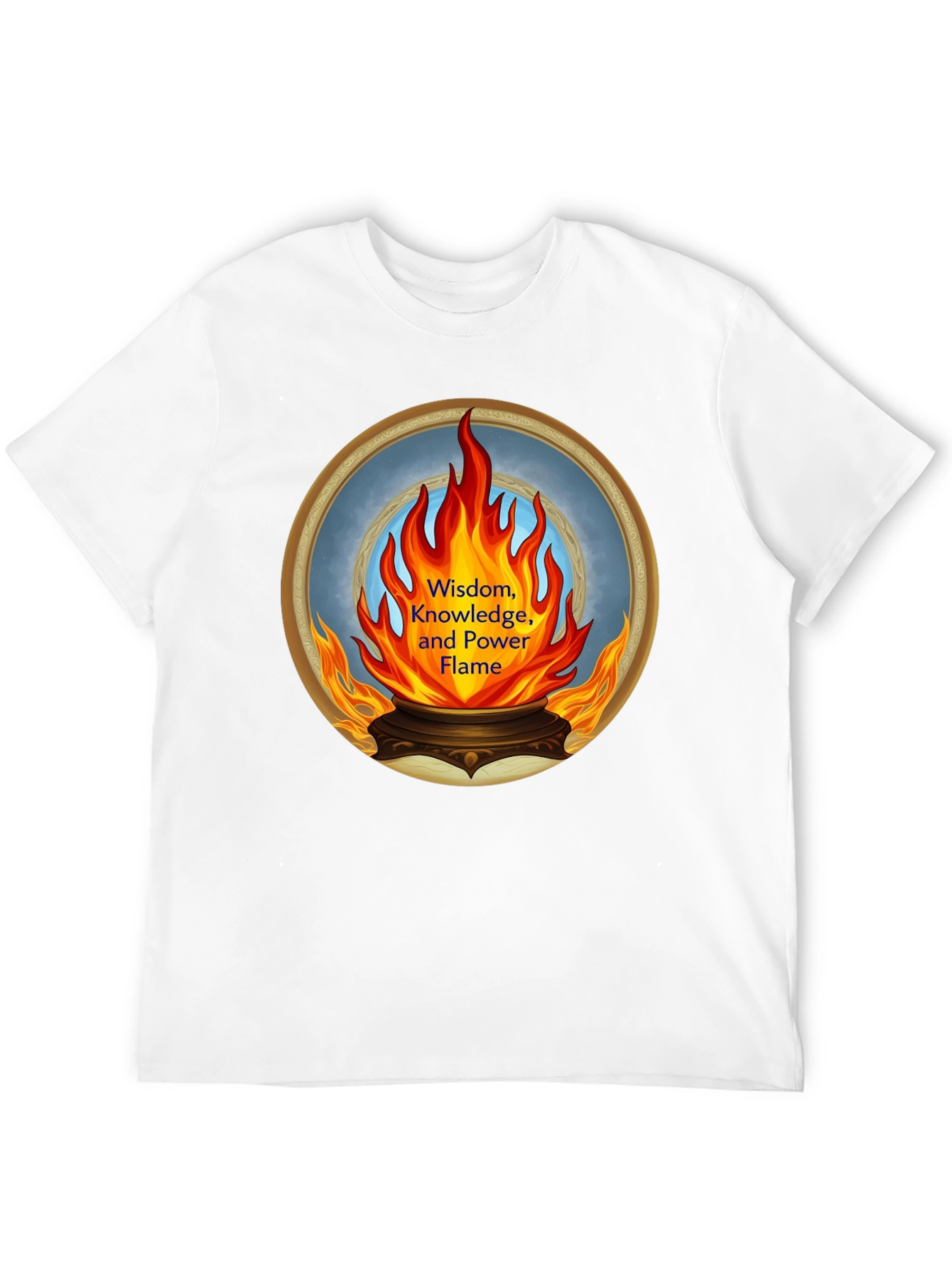 Wisdom Knowledge and Power Flame Graphic Tee