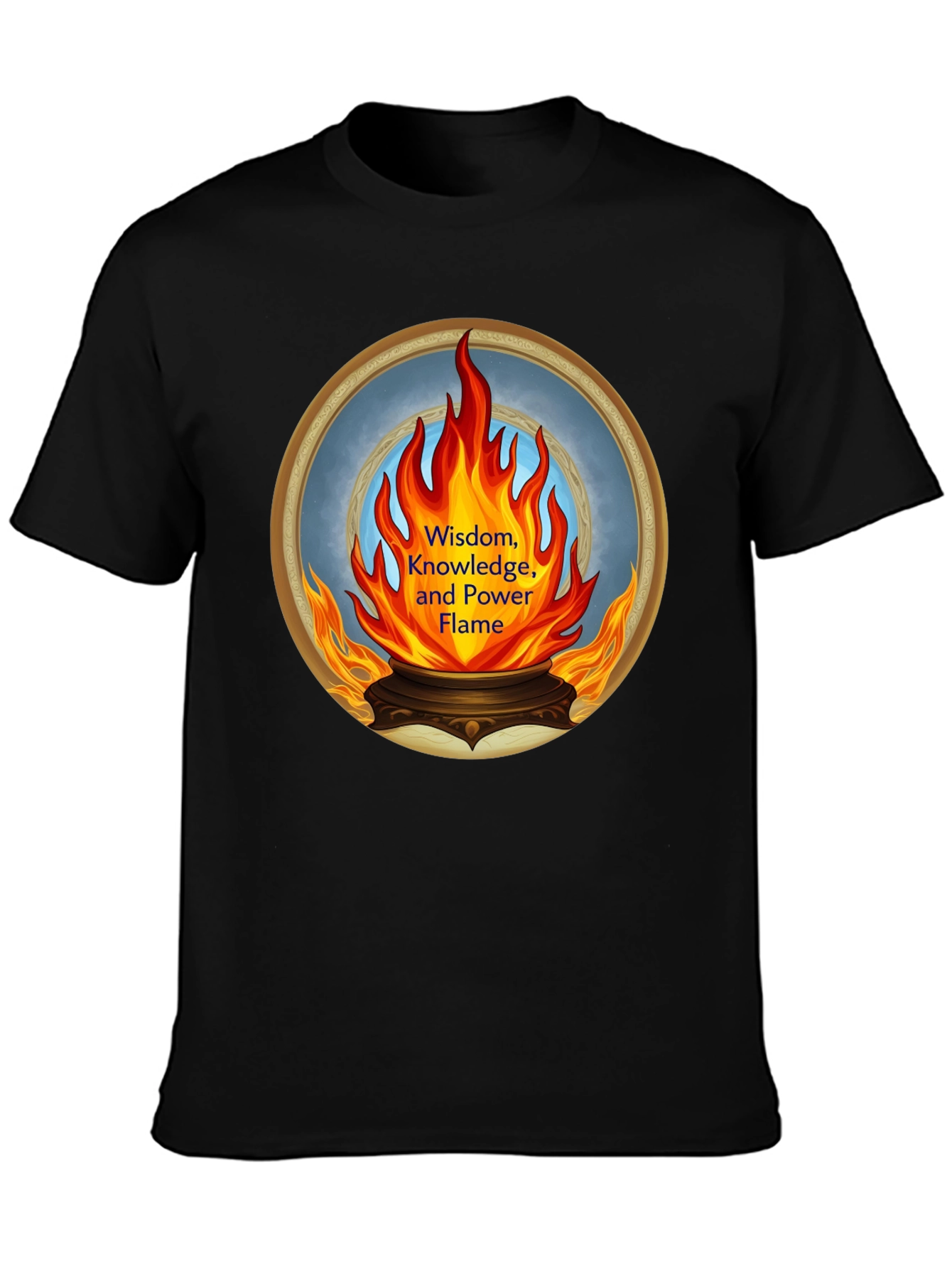 Wisdom Knowledge and Power Flame Graphic Tee