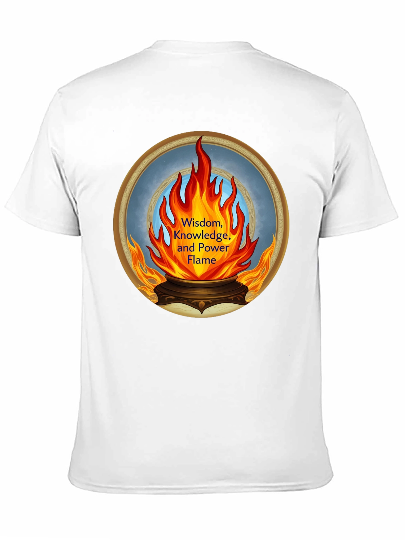 Wisdom Knowledge and Power Flame Graphic Tee