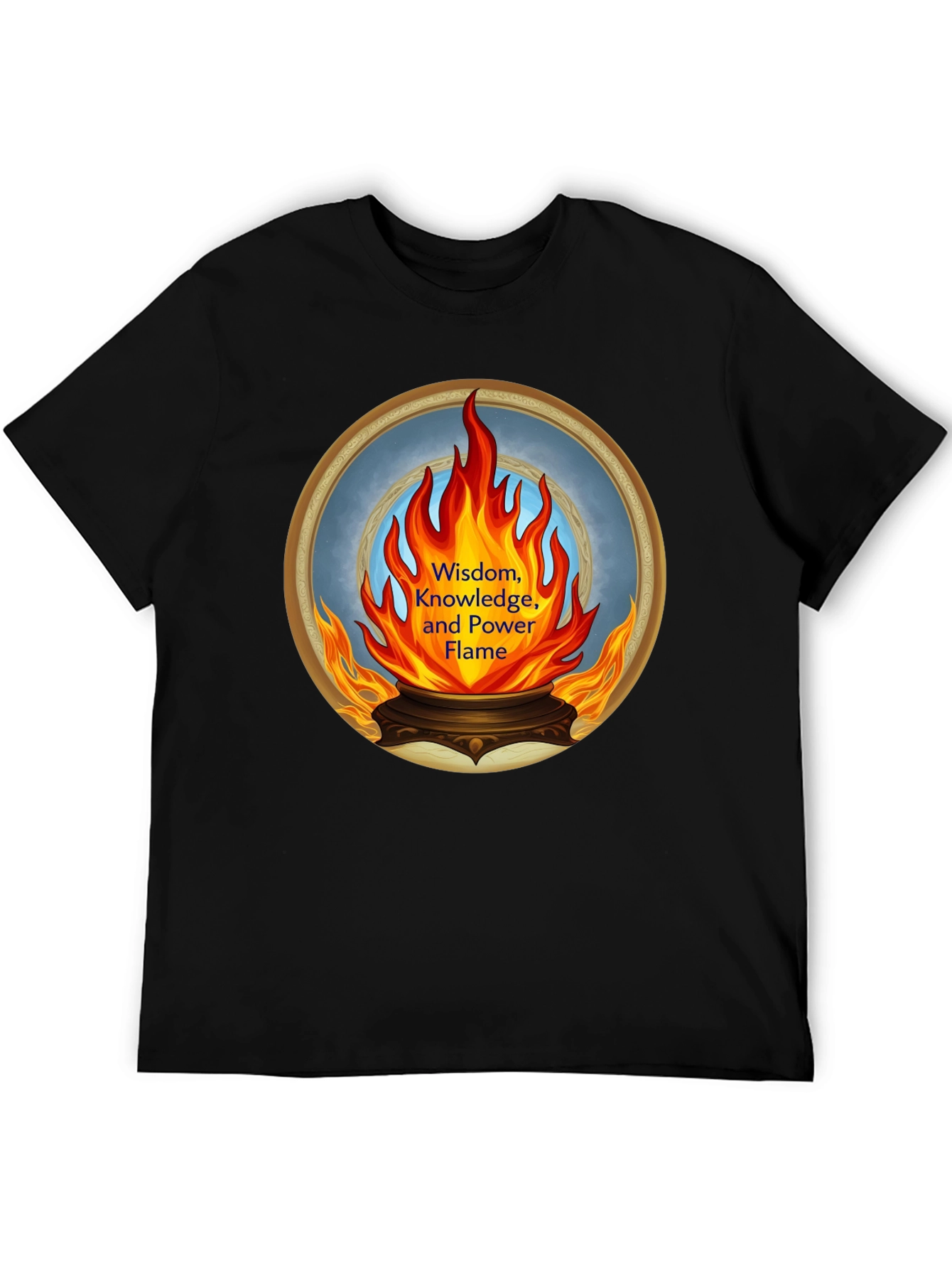 Wisdom Knowledge and Power Flame Graphic Tee