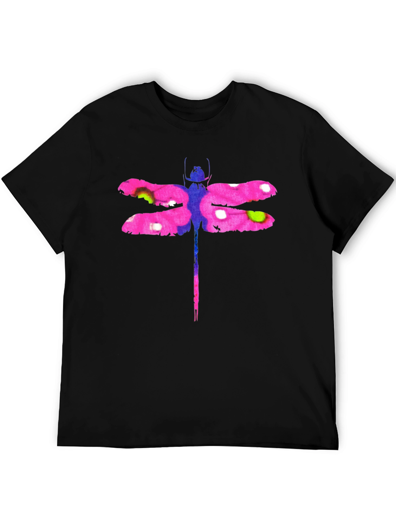 Dragonfly Graphic Tee - Stylish Mens Black T-Shirt
