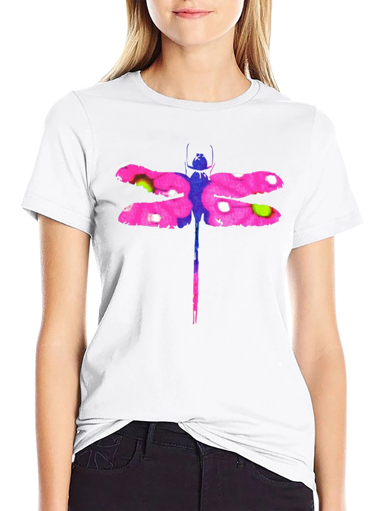 Dragonfly Graphic Tee - Stylish Mens Black T-Shirt
