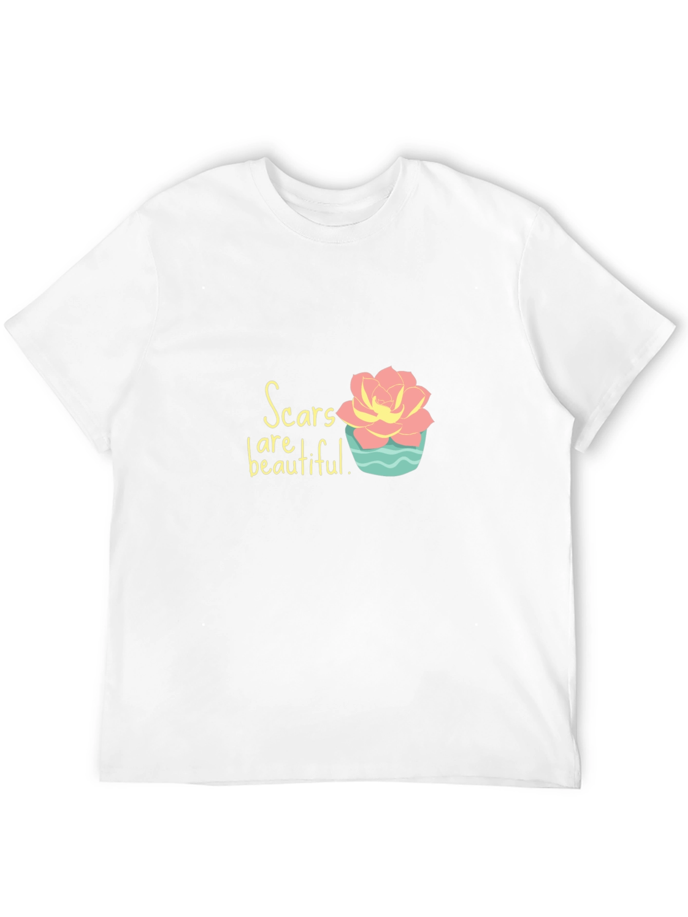 Scars Are Beautiful Graphic Tee - Inspirational Design