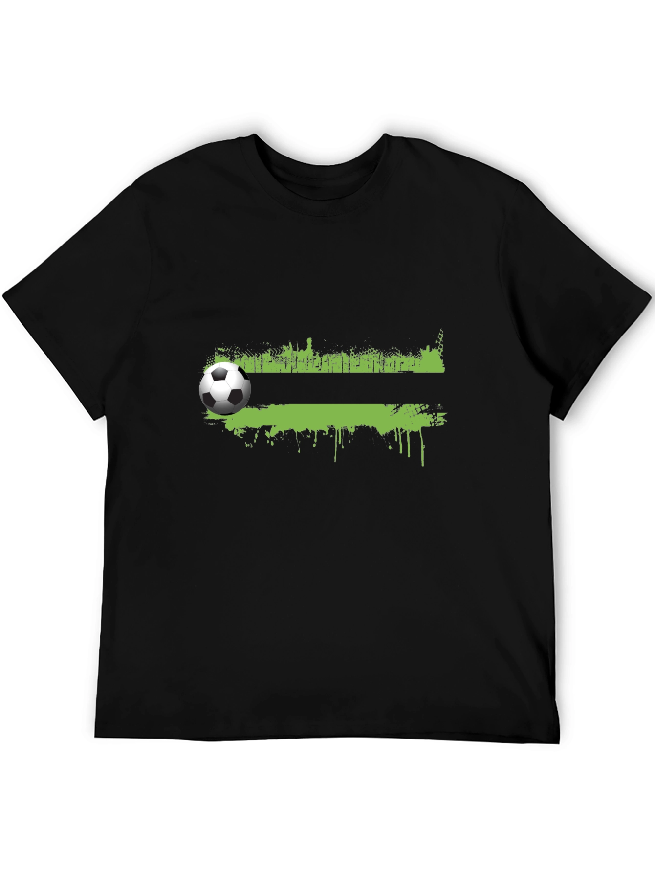 Soccer Ball Graphic Tee - Black